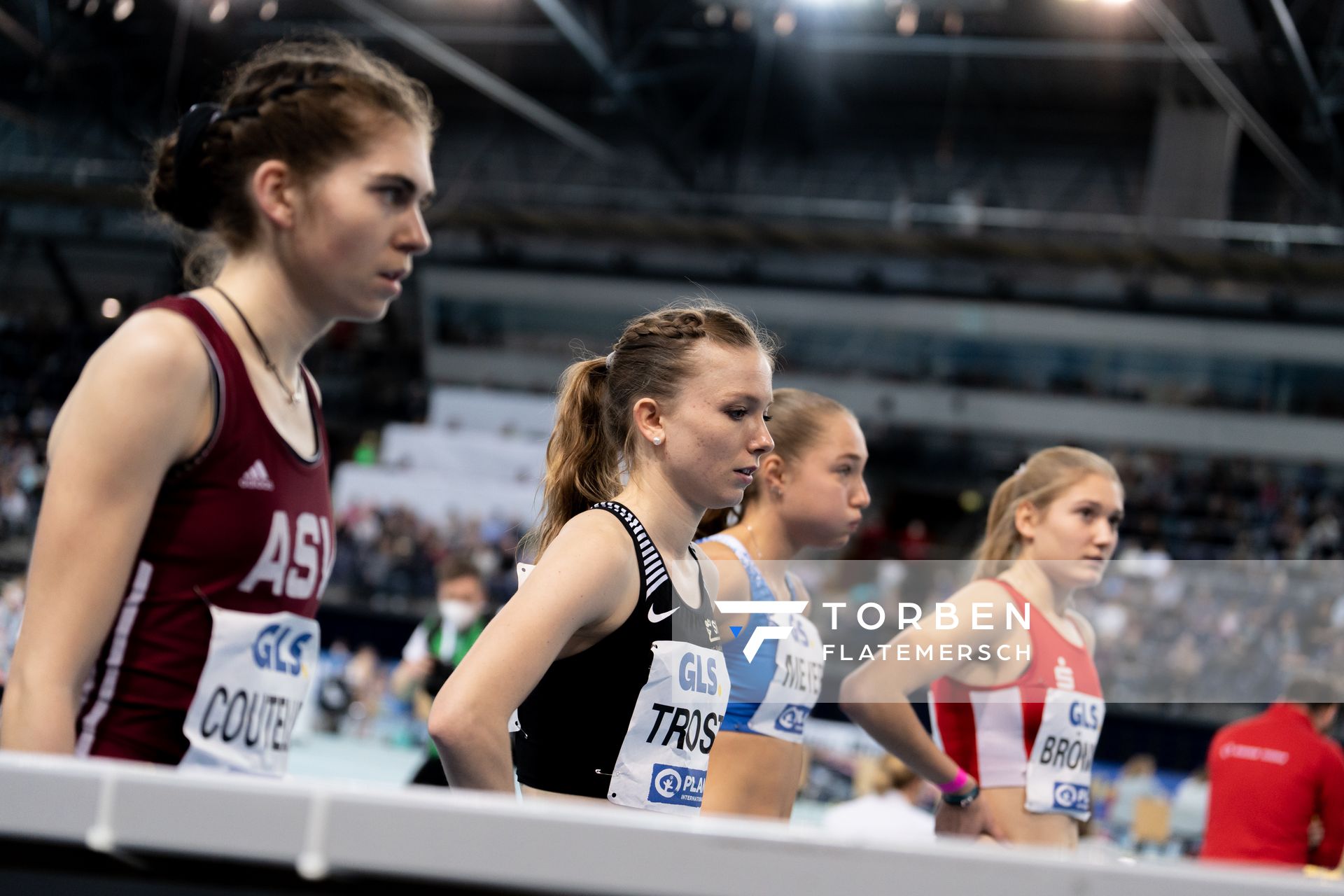 Katharina Trost (LG Stadtwerke Muenchen) am 27.02.2022 waehrend der Deutschen Leichtathletik-Hallenmeisterschaften (Tag 2) in der Quarterback Immobilien Arena in Leipzig