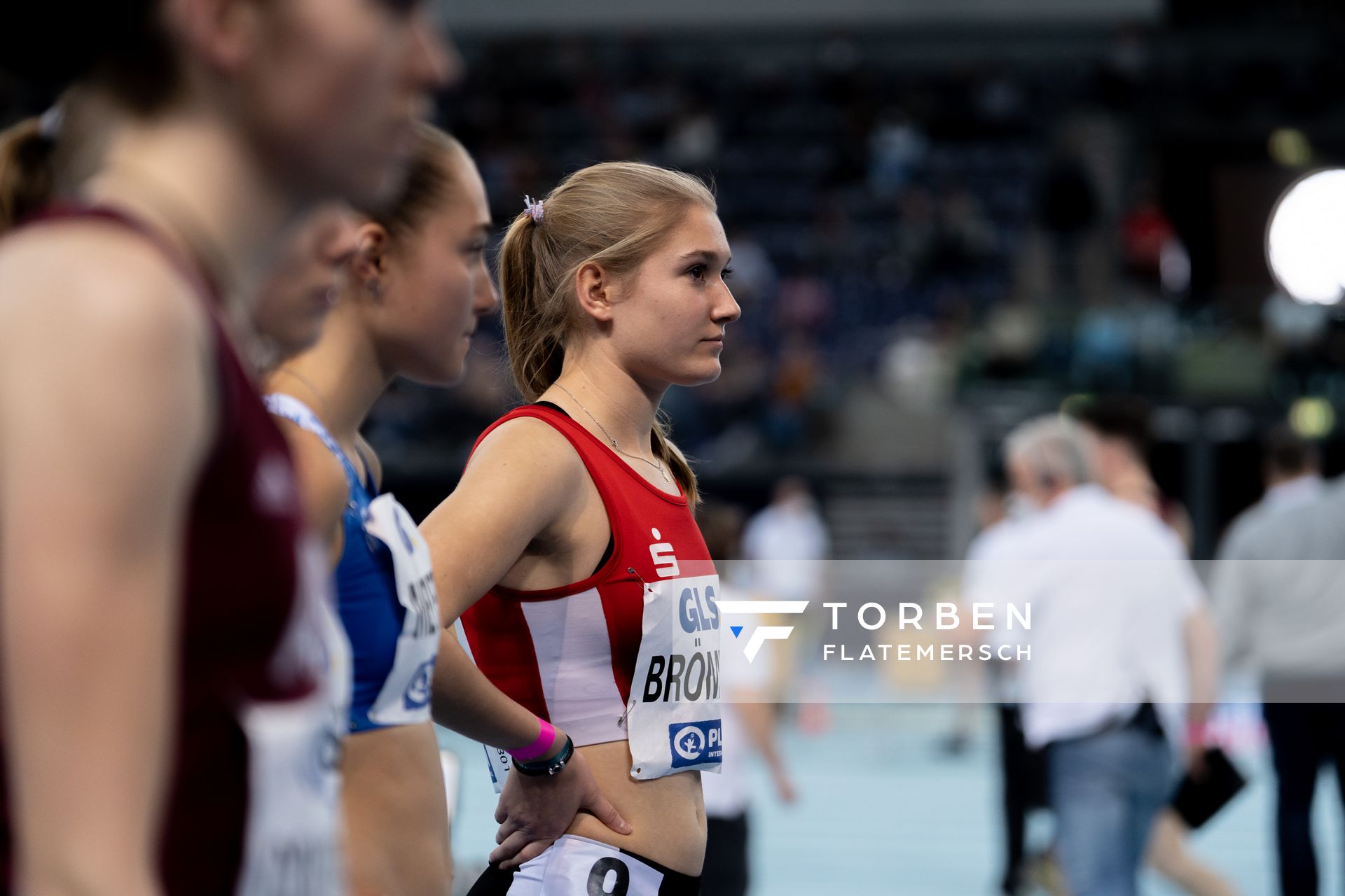 Rahel Broemmel (LG Olympia Dortmund) am 27.02.2022 waehrend der Deutschen Leichtathletik-Hallenmeisterschaften (Tag 2) in der Quarterback Immobilien Arena in Leipzig