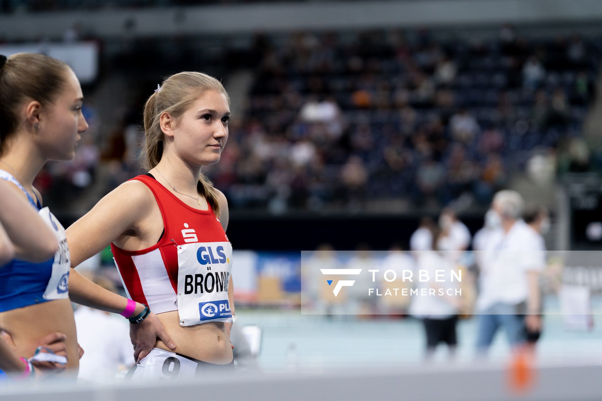 Rahel Broemmel (LG Olympia Dortmund) am 27.02.2022 waehrend der Deutschen Leichtathletik-Hallenmeisterschaften (Tag 2) in der Quarterback Immobilien Arena in Leipzig