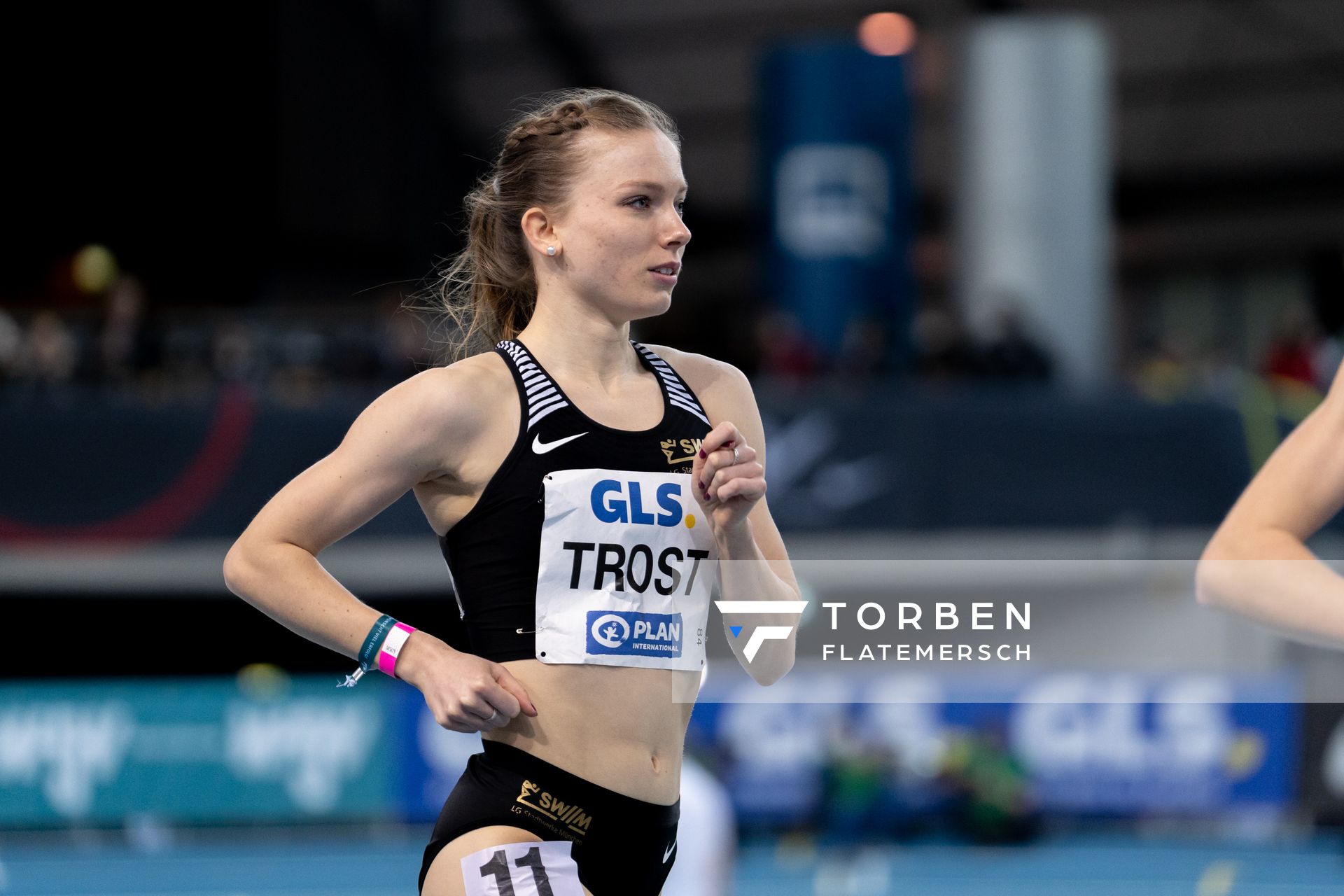 Katharina Trost (LG Stadtwerke Muenchen) am 27.02.2022 waehrend der Deutschen Leichtathletik-Hallenmeisterschaften (Tag 2) in der Quarterback Immobilien Arena in Leipzig