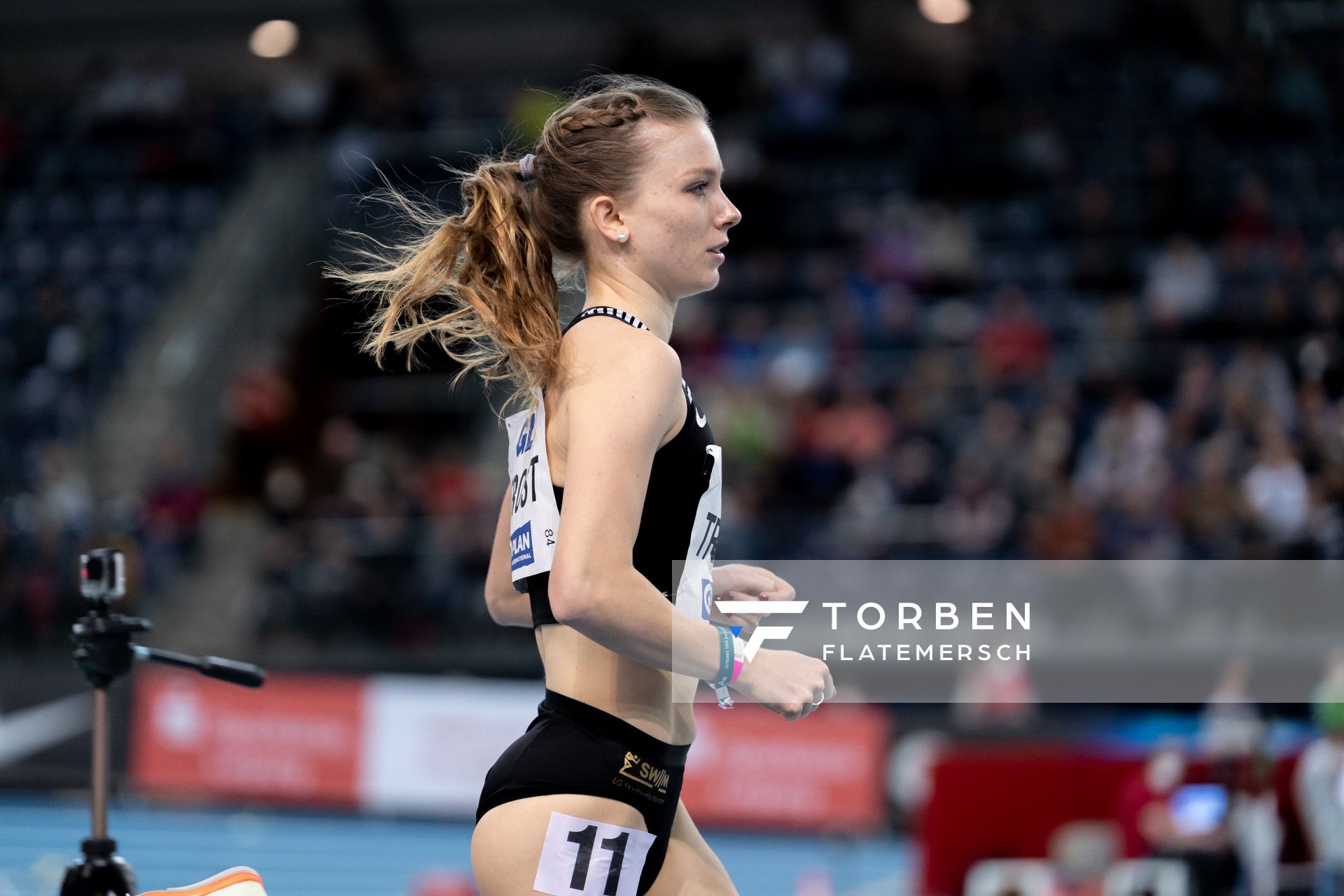 Katharina Trost (LG Stadtwerke Muenchen) am 27.02.2022 waehrend der Deutschen Leichtathletik-Hallenmeisterschaften (Tag 2) in der Quarterback Immobilien Arena in Leipzig