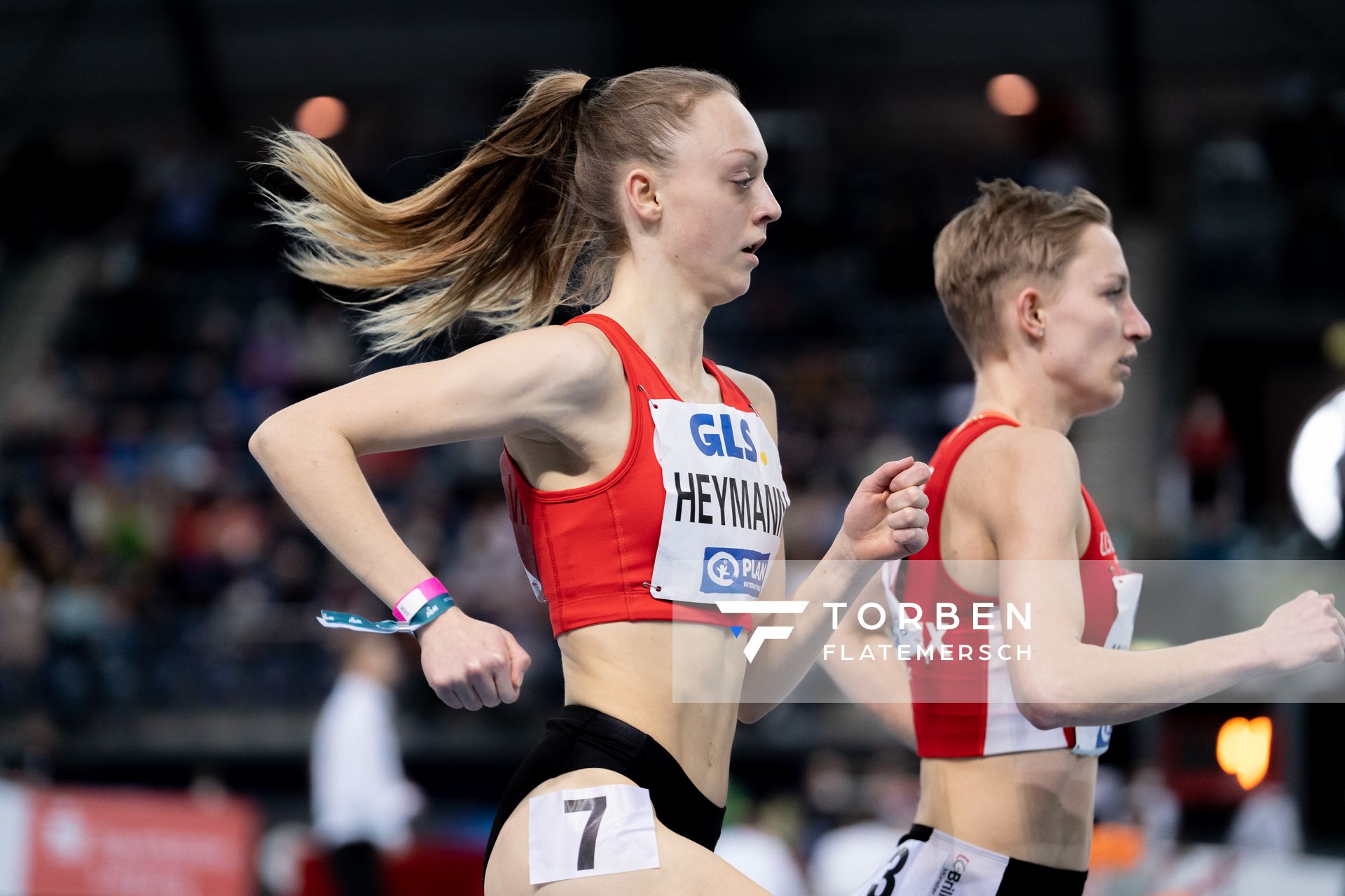 Nele Heymann (TuS Haren) am 27.02.2022 waehrend der Deutschen Leichtathletik-Hallenmeisterschaften (Tag 2) in der Quarterback Immobilien Arena in Leipzig