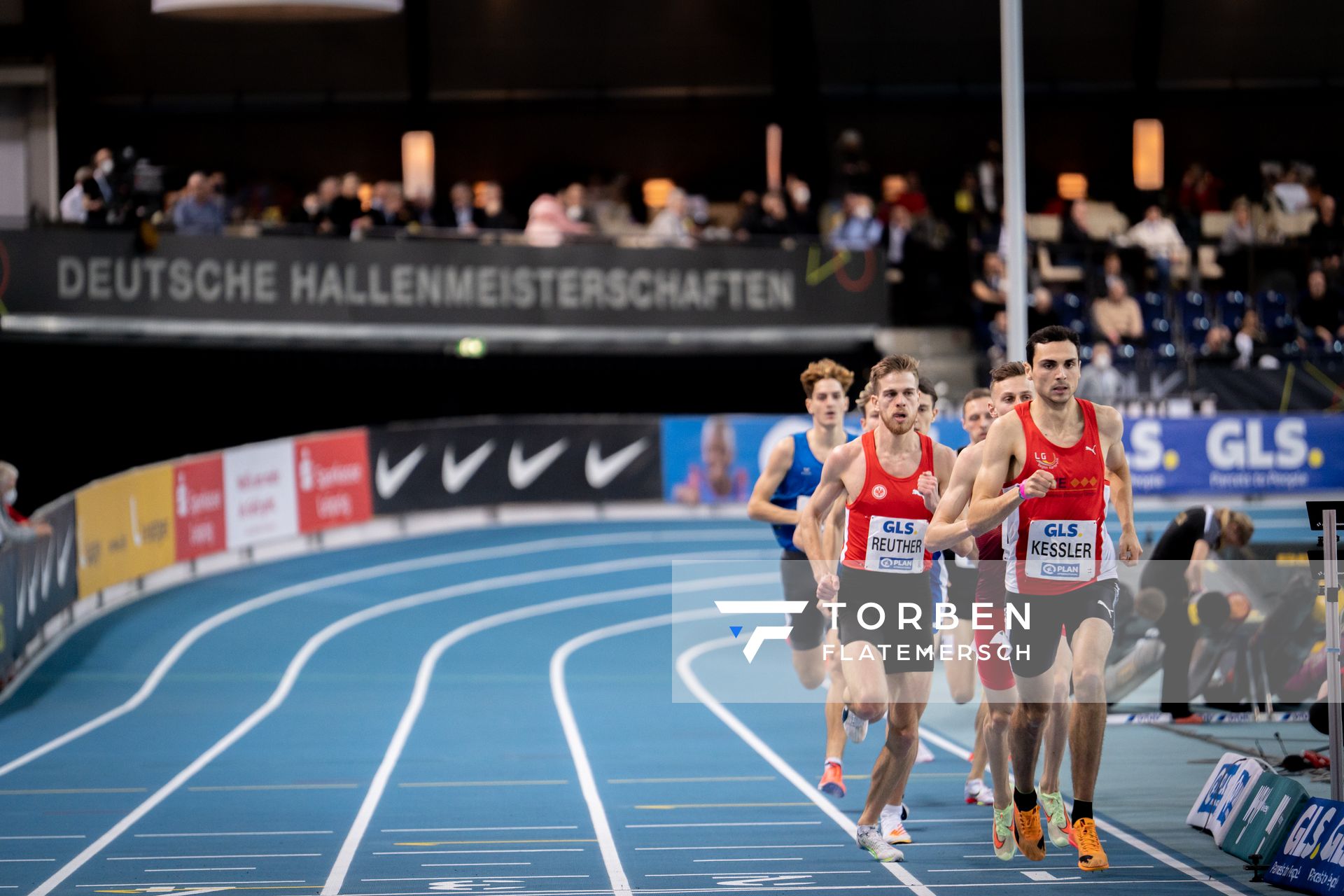 Christoph Kessler (LG Region Karlsruhe) am 27.02.2022 waehrend der Deutschen Leichtathletik-Hallenmeisterschaften (Tag 2) in der Quarterback Immobilien Arena in Leipzig