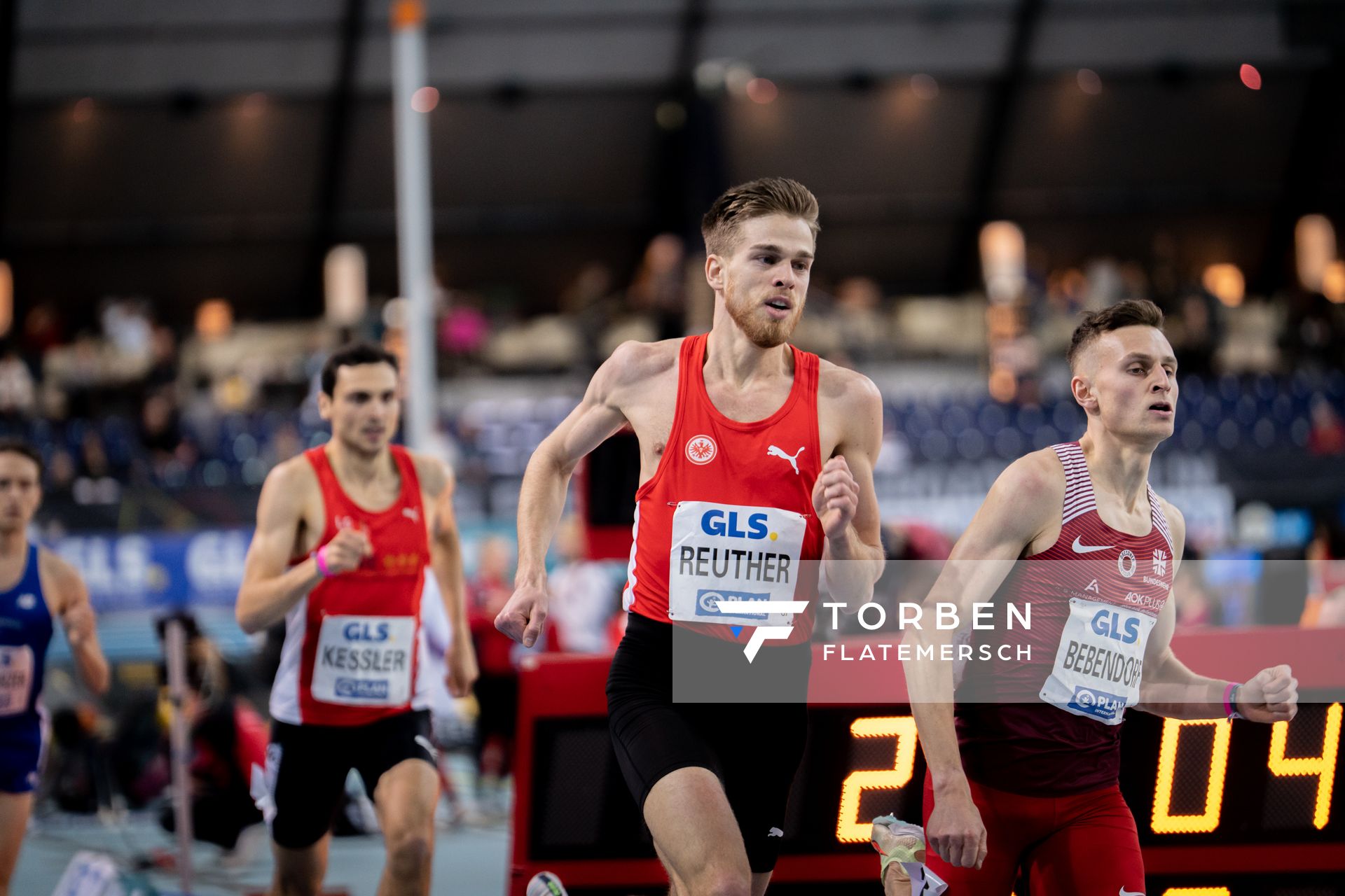 Marc Reuther (Eintracht Frankfurt e.V.) am 27.02.2022 waehrend der Deutschen Leichtathletik-Hallenmeisterschaften (Tag 2) in der Quarterback Immobilien Arena in Leipzig