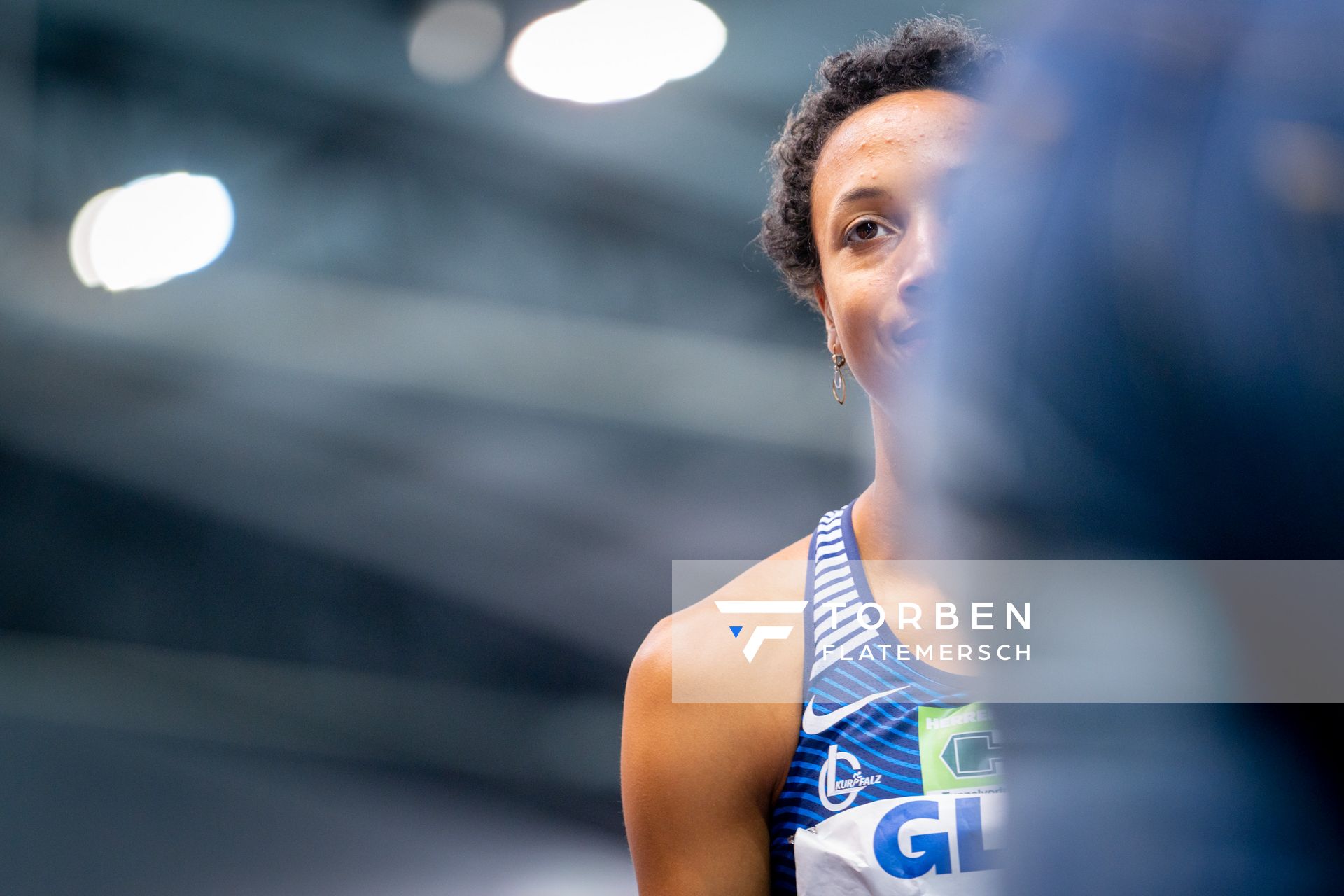 Malaika Mihambo (LG Kurpfalz) am 27.02.2022 waehrend der Deutschen Leichtathletik-Hallenmeisterschaften (Tag 2) in der Quarterback Immobilien Arena in Leipzig