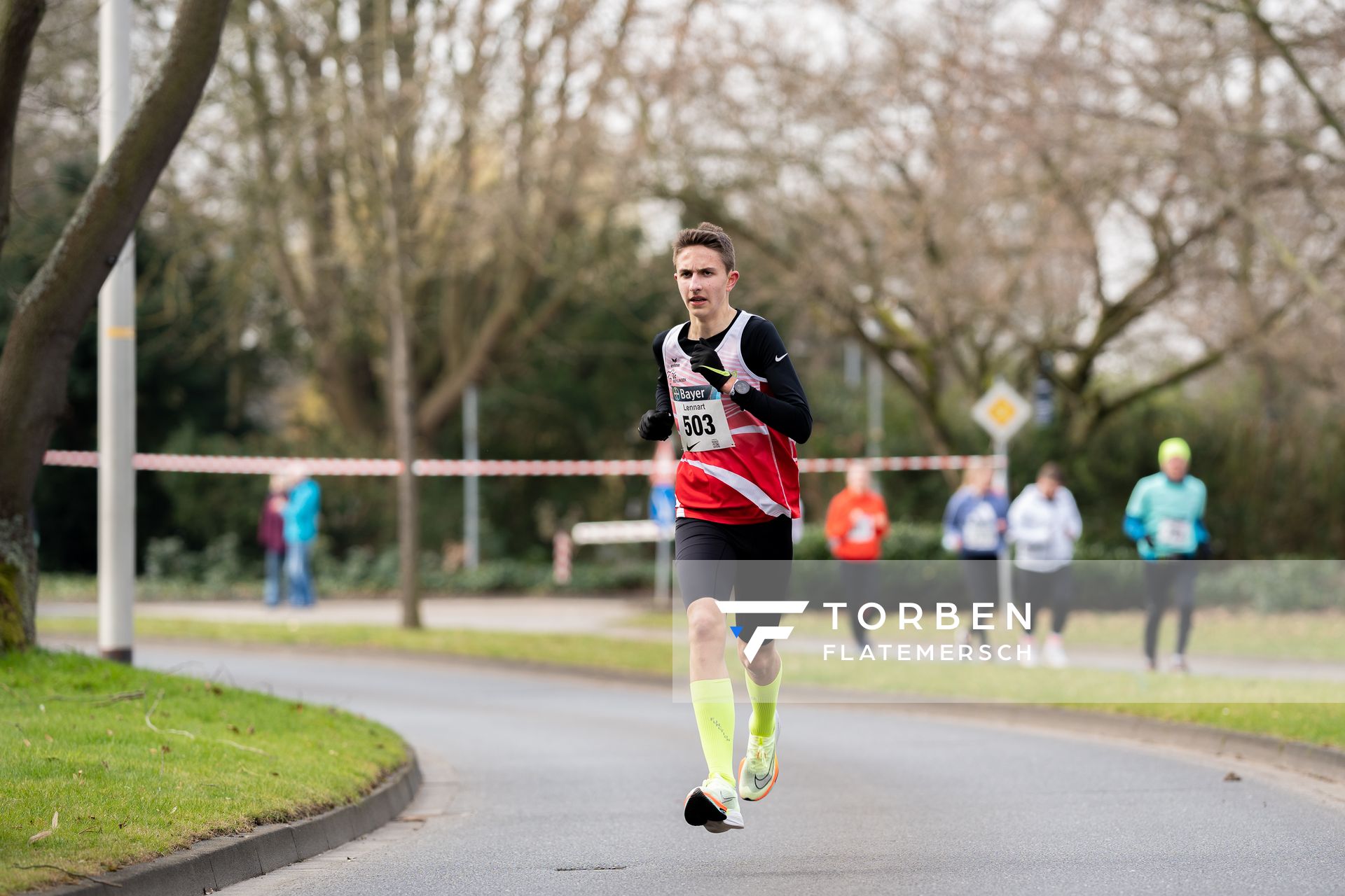 Lennart Zehfeld (LC Rehlingen) am 06.03.2022 beim „Rund um das Bayer-Kreuz“ in Leverkusen