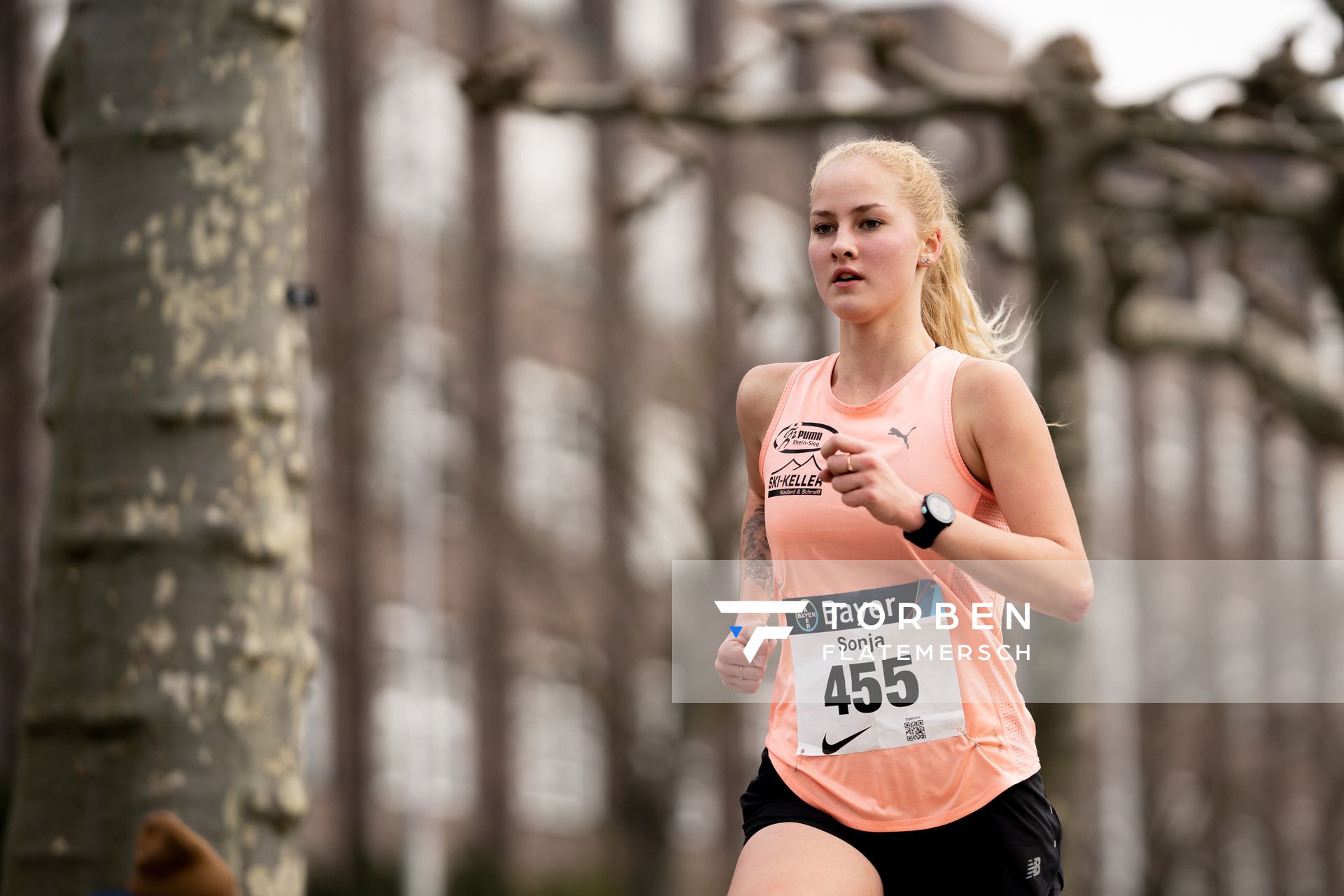 Sonja Vernikov (LAZ Puma Rhein-Sieg) am 06.03.2022 beim „Rund um das Bayer-Kreuz“ in Leverkusen