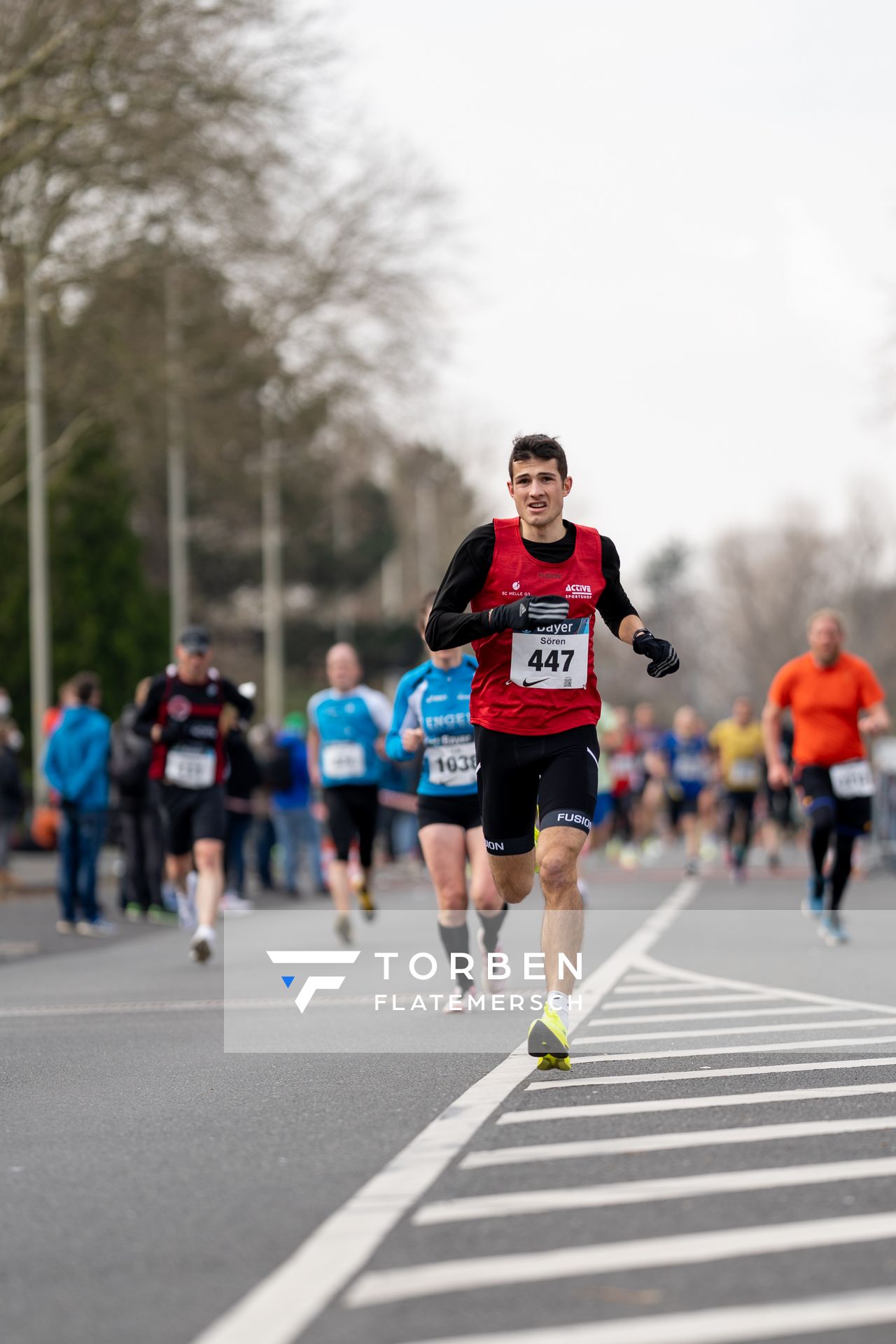 Soeren Sprehe (SC Melle 03) am 06.03.2022 beim „Rund um das Bayer-Kreuz“ in Leverkusen