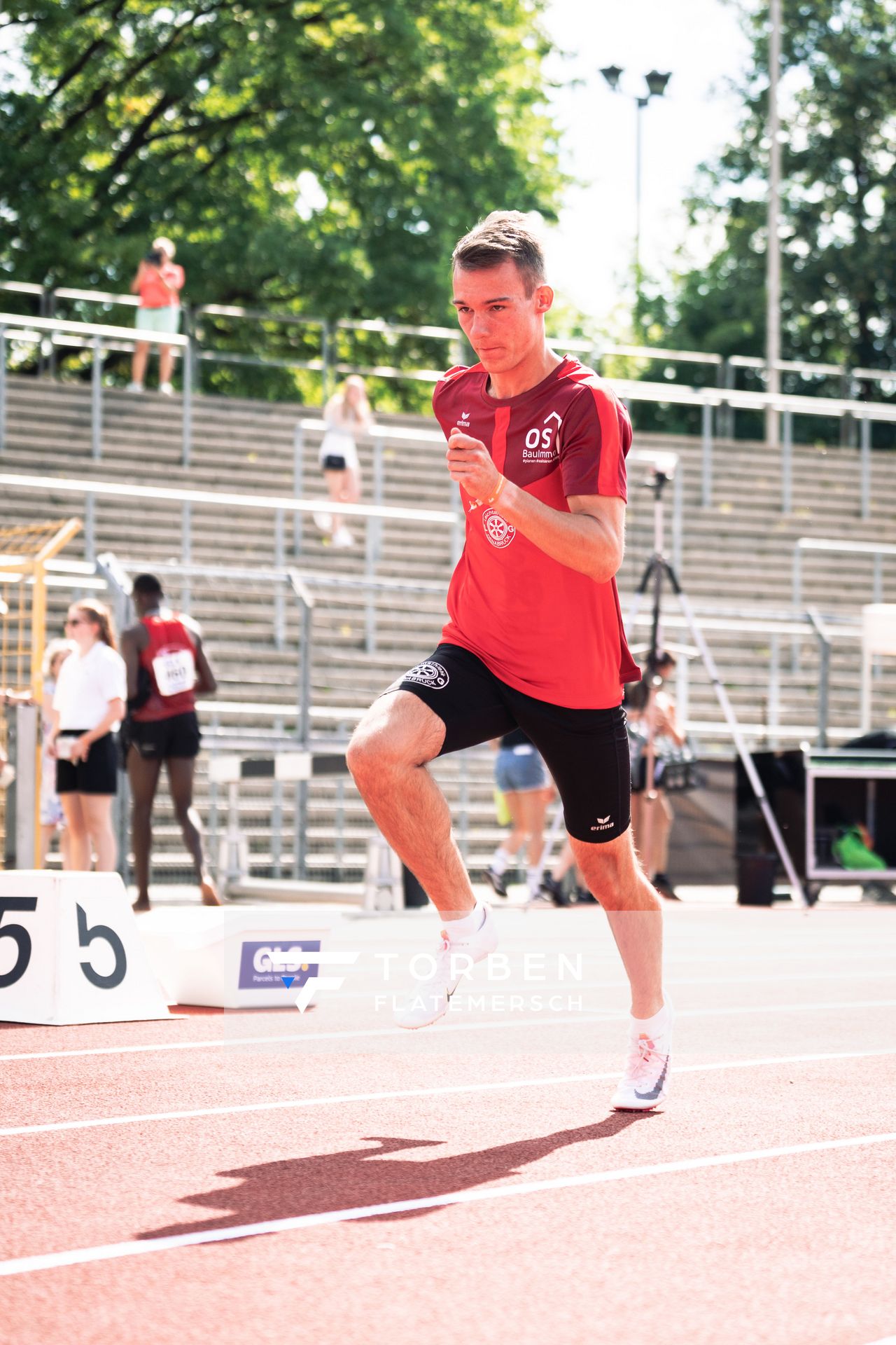 Florian Kroll (LG Osnabrueck) am 15.07.2022 waehrend den deutschen Leichtathletik-Jugendmeisterschaften 2022 in Ulm