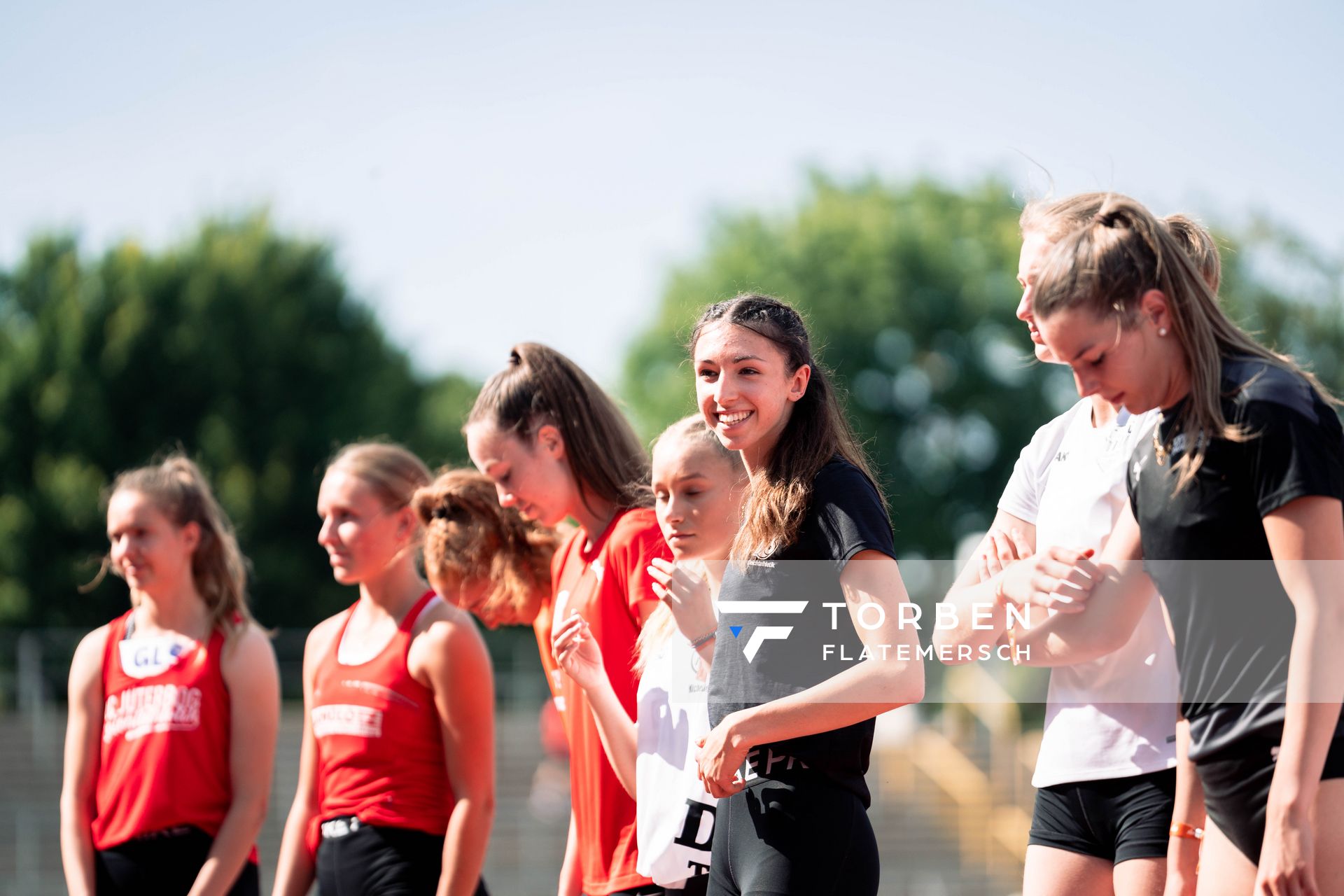 Sophia Ludwig (Hannover 96) im Dreisprung am 15.07.2022 waehrend den deutschen Leichtathletik-Jugendmeisterschaften 2022 in Ulm