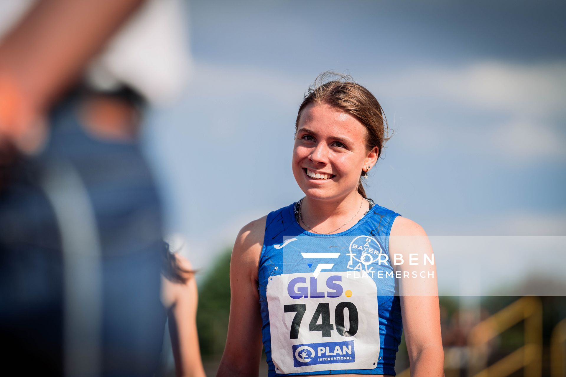 Emilia Kuss (LAV Bayer Uerdingen/Dormagen) am 15.07.2022 waehrend den deutschen Leichtathletik-Jugendmeisterschaften 2022 in Ulm