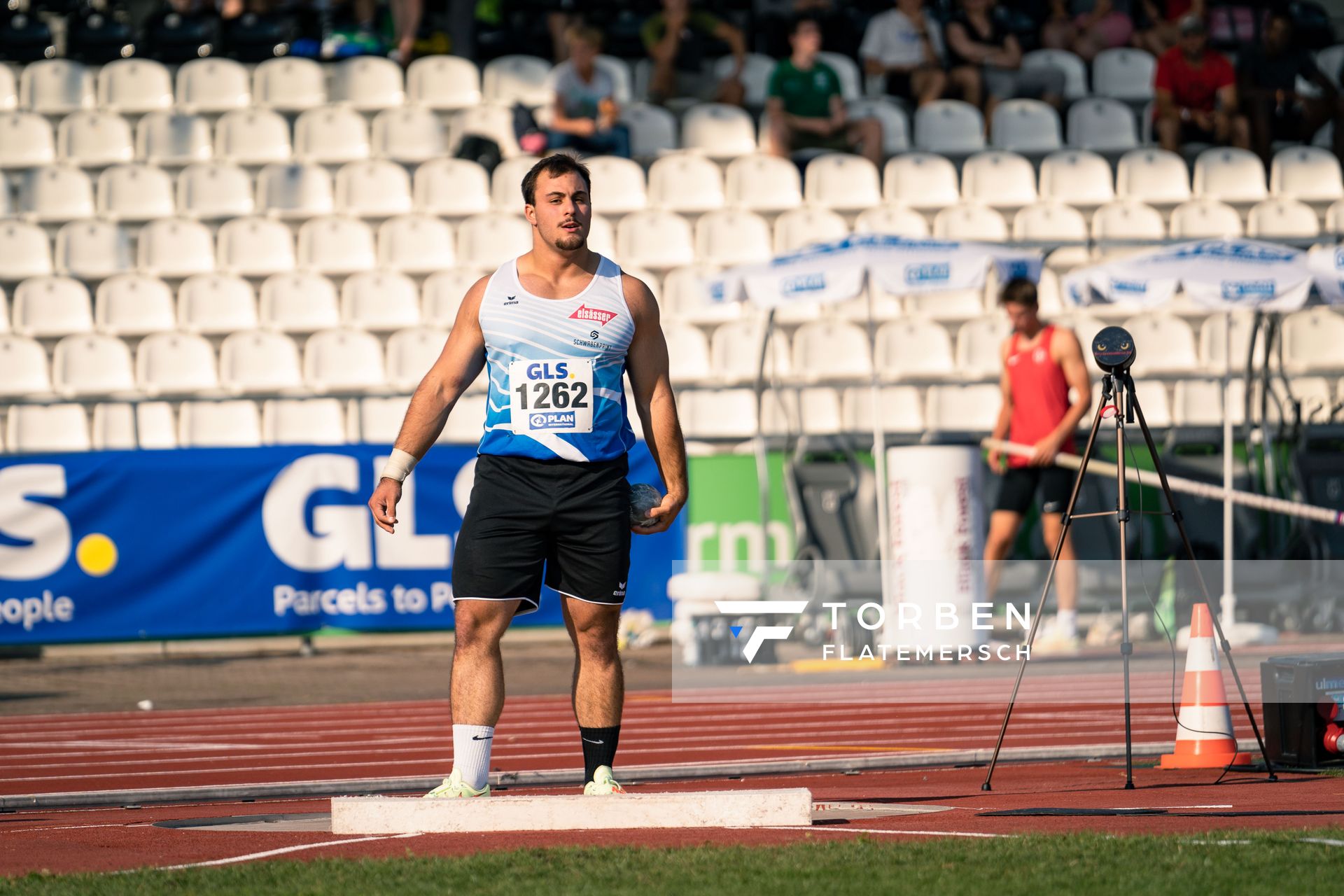 Tizian Lauria (VfL Sindelfingen) am 15.07.2022 waehrend den deutschen Leichtathletik-Jugendmeisterschaften 2022 in Ulm