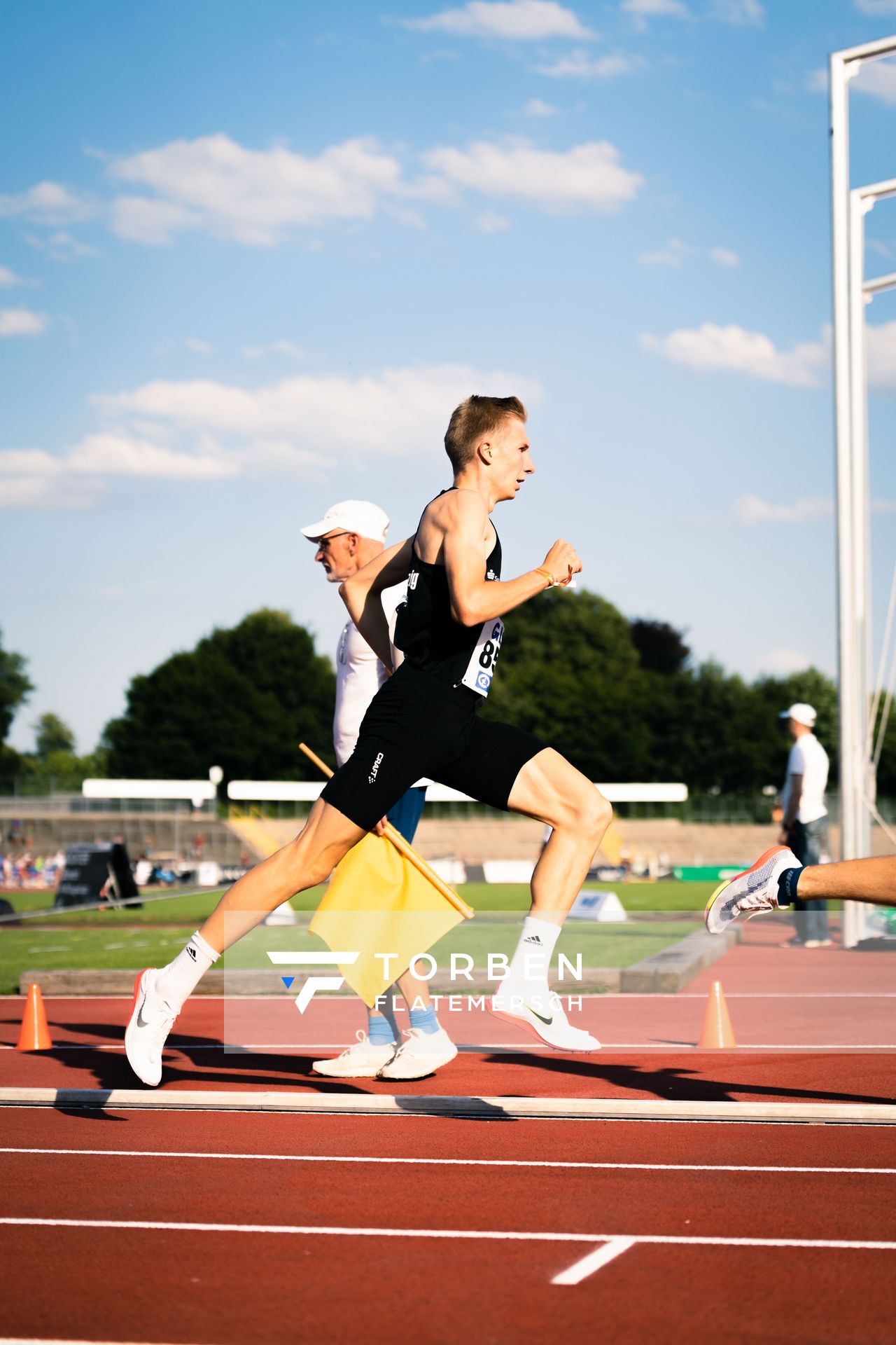 Aaron Nikolas Schubert (SC DHfK Leipzig e.V.) am 15.07.2022 waehrend den deutschen Leichtathletik-Jugendmeisterschaften 2022 in Ulm