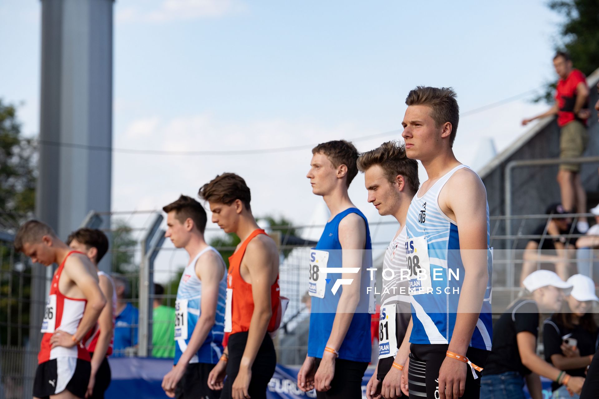 Jonas Kulgemeyer (OTB Osnabrueck) am 1500m Start am 15.07.2022 waehrend den deutschen Leichtathletik-Jugendmeisterschaften 2022 in Ulm
