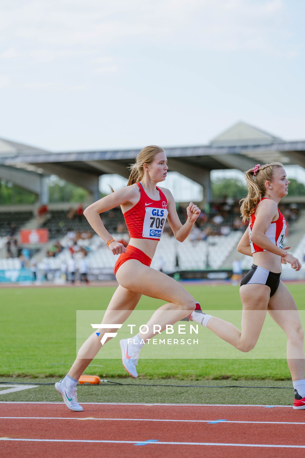 Amelie Klug (TSV Bayer 04 Leverkusen) am 15.07.2022 waehrend den deutschen Leichtathletik-Jugendmeisterschaften 2022 in Ulm