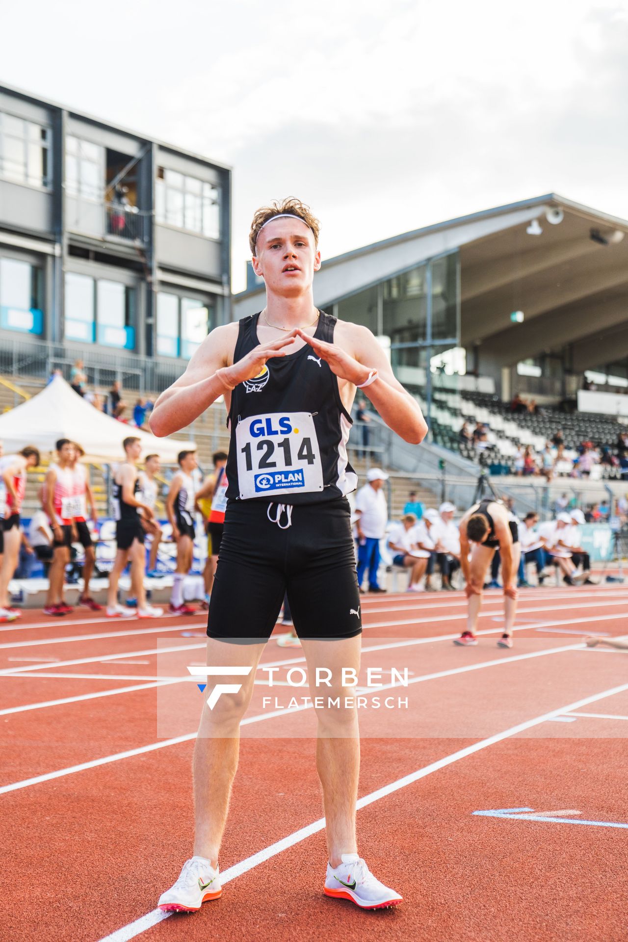 Deutscher U20 Meister ueber 2000m Hindernis Kurt Lauer (LAZ Ludwigsburg) am 15.07.2022 waehrend den deutschen Leichtathletik-Jugendmeisterschaften 2022 in Ulm