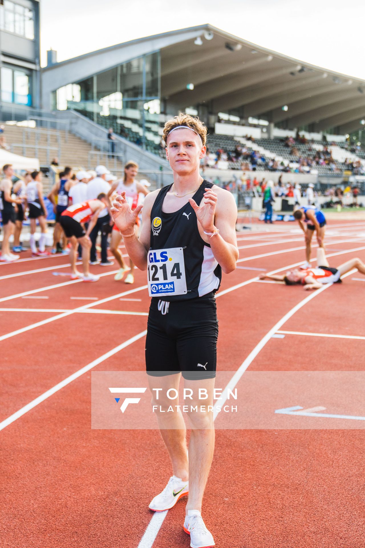 Deutscher U20 Meister ueber 2000m Hindernis Kurt Lauer (LAZ Ludwigsburg) am 15.07.2022 waehrend den deutschen Leichtathletik-Jugendmeisterschaften 2022 in Ulm