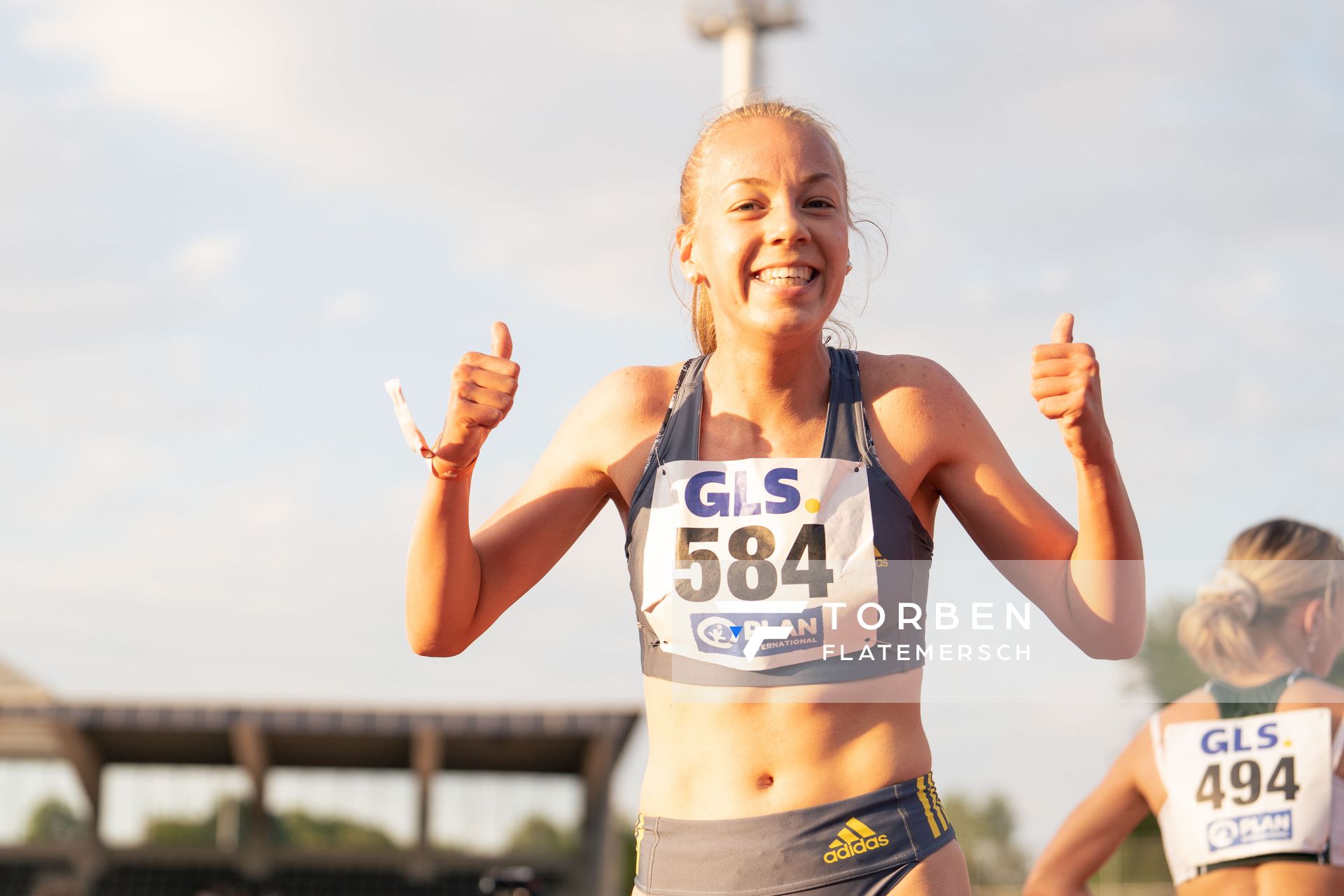 Deutsche U20 Meisterin ueber 2000m Hindernis Carolin Hinrichs (VfL Loeningen) am 15.07.2022 waehrend den deutschen Leichtathletik-Jugendmeisterschaften 2022 in Ulm