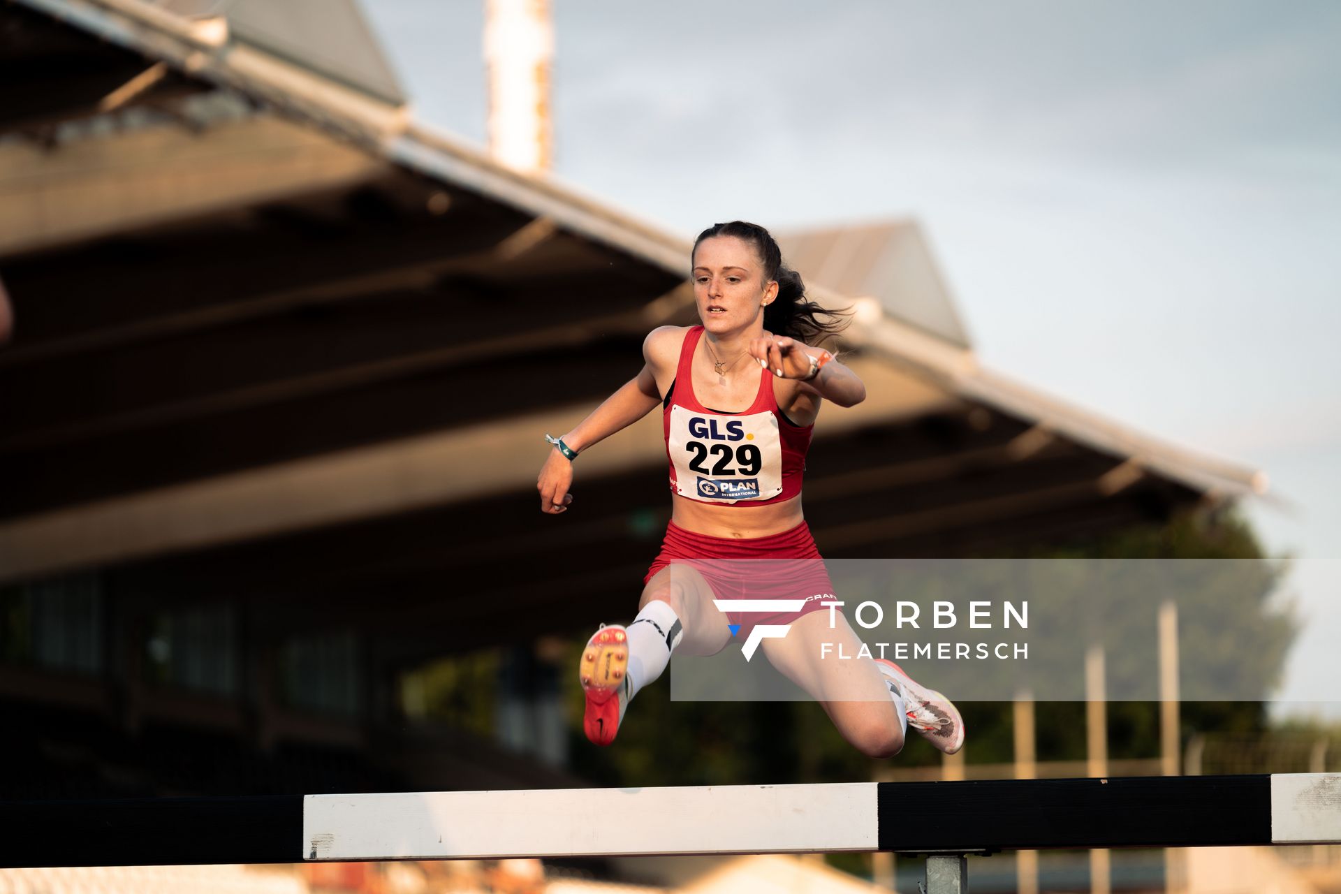 Jule Lindner (LG Bamberg) am 15.07.2022 waehrend den deutschen Leichtathletik-Jugendmeisterschaften 2022 in Ulm