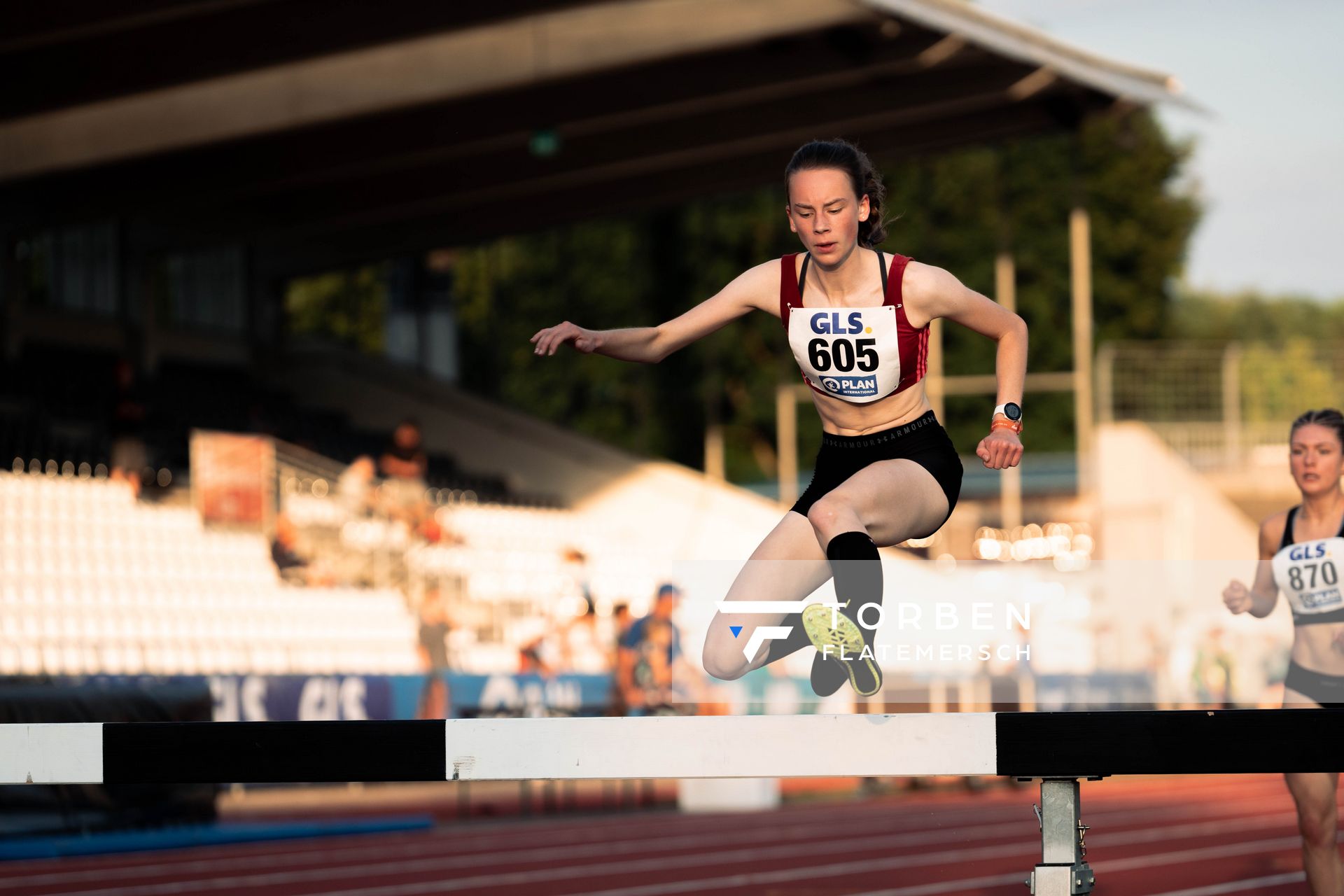 Neele Hebel (TKJ Sarstedt)  am 15.07.2022 waehrend den deutschen Leichtathletik-Jugendmeisterschaften 2022 in Ulm