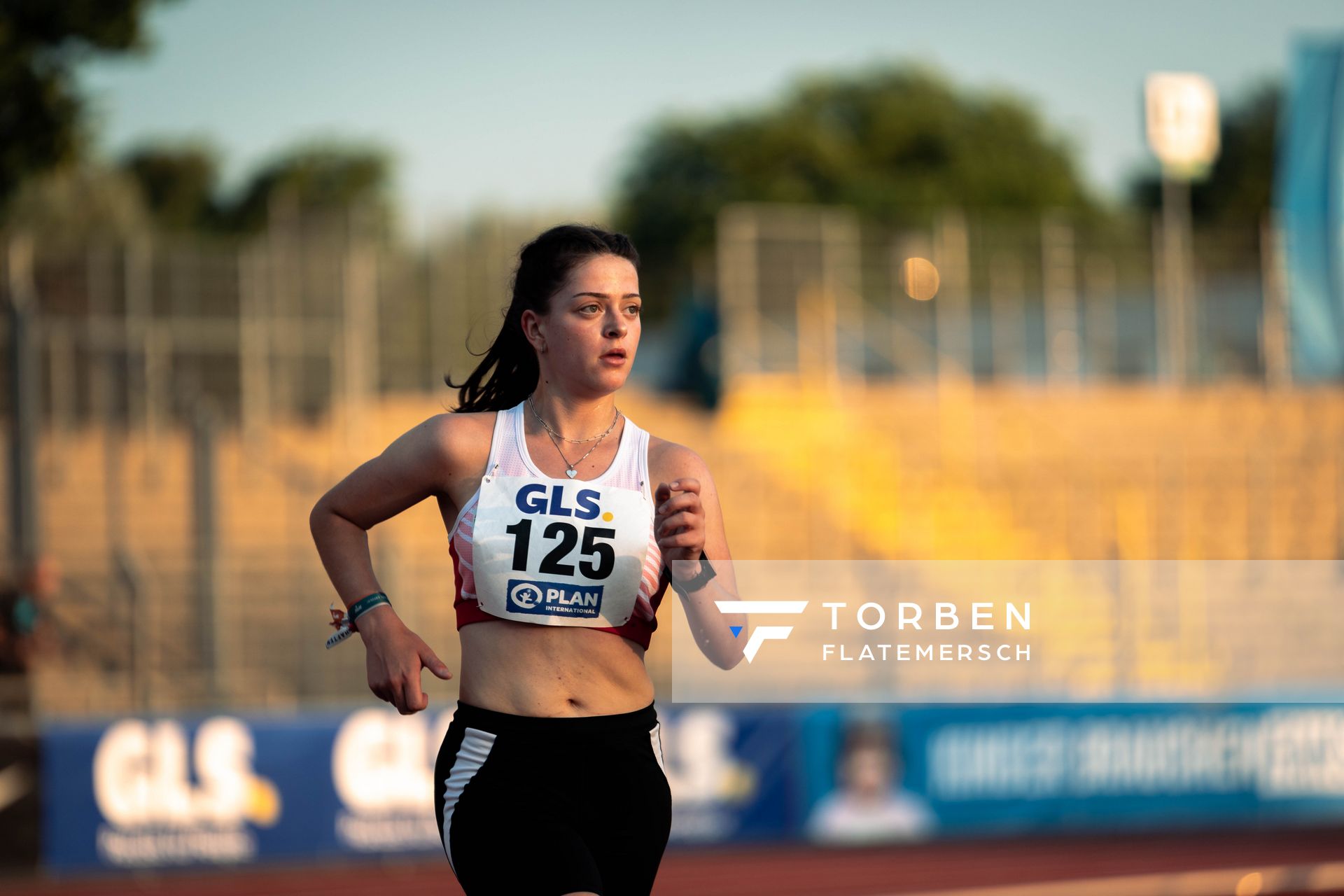 Lena Sonntag (SC Potsdam) am 15.07.2022 waehrend den deutschen Leichtathletik-Jugendmeisterschaften 2022 in Ulm