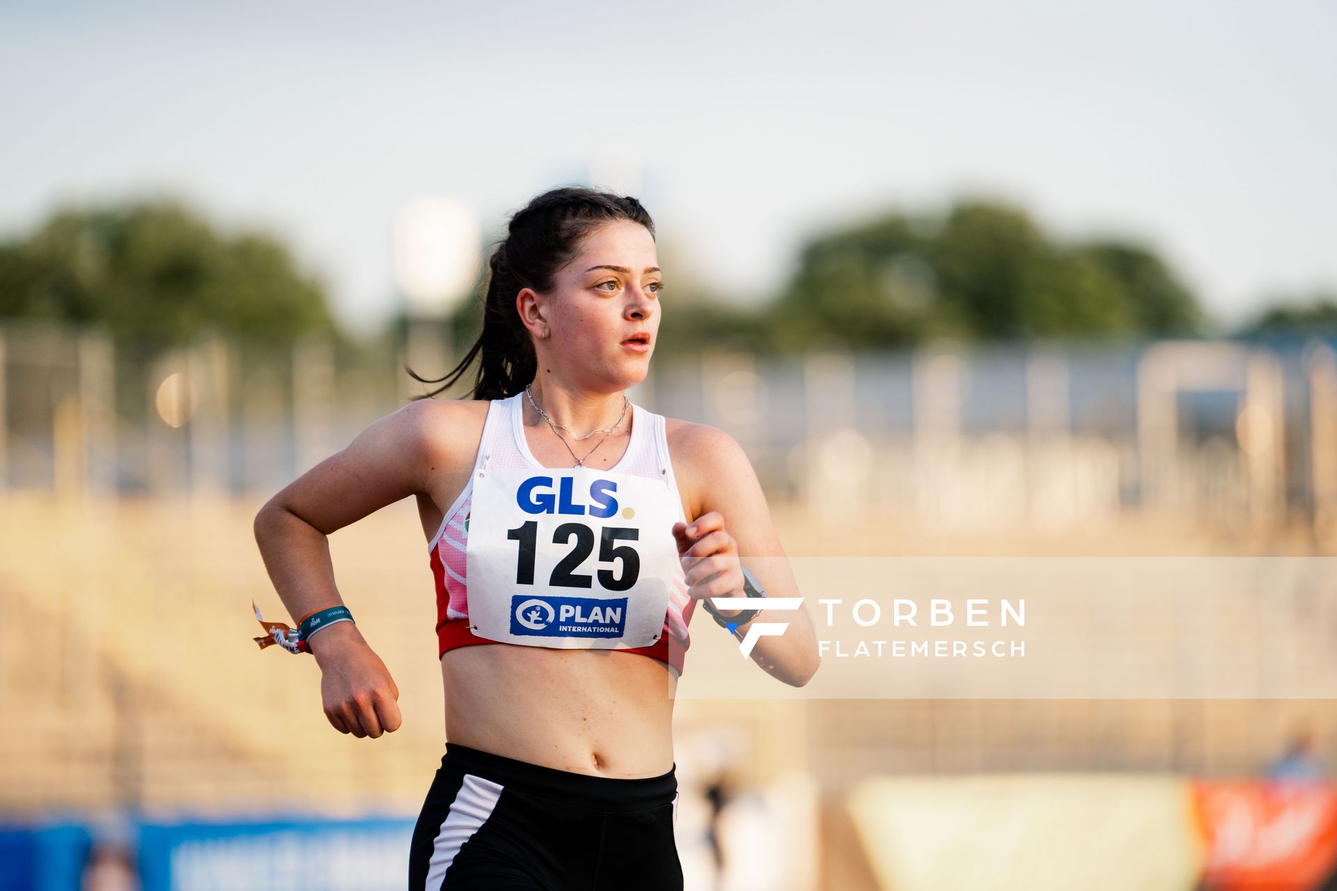 Lena Sonntag (SC Potsdam) am 15.07.2022 waehrend den deutschen Leichtathletik-Jugendmeisterschaften 2022 in Ulm