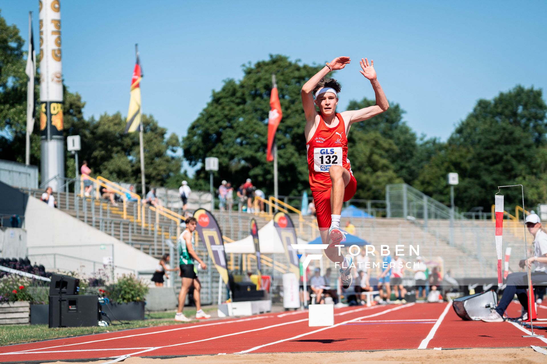 Jason Klapper (LG Nord Berlin) am 16.07.2022 waehrend den deutschen Leichtathletik-Jugendmeisterschaften 2022 in Ulm
