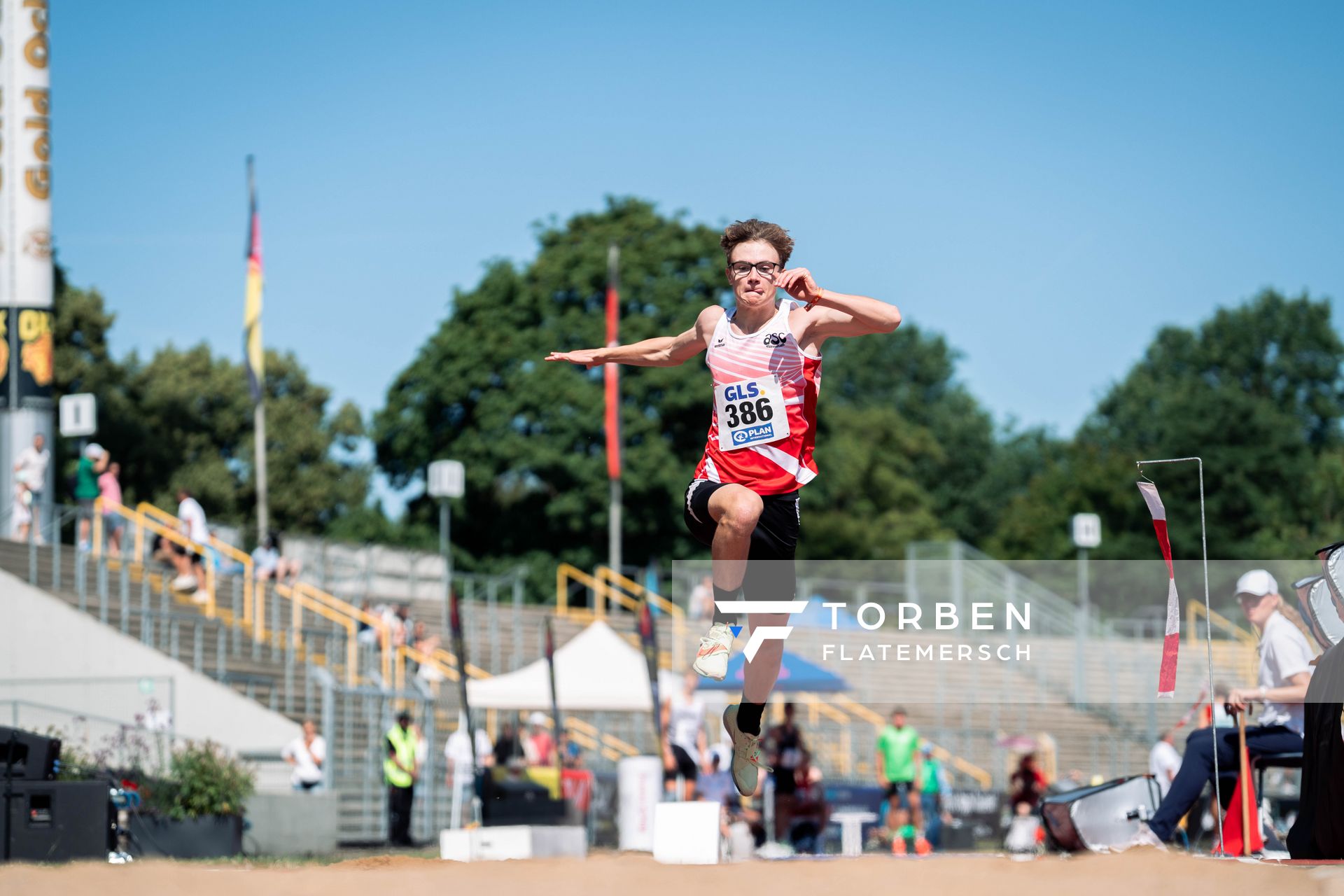 Niklas Stroh (ASC Darmstadt) am 16.07.2022 waehrend den deutschen Leichtathletik-Jugendmeisterschaften 2022 in Ulm