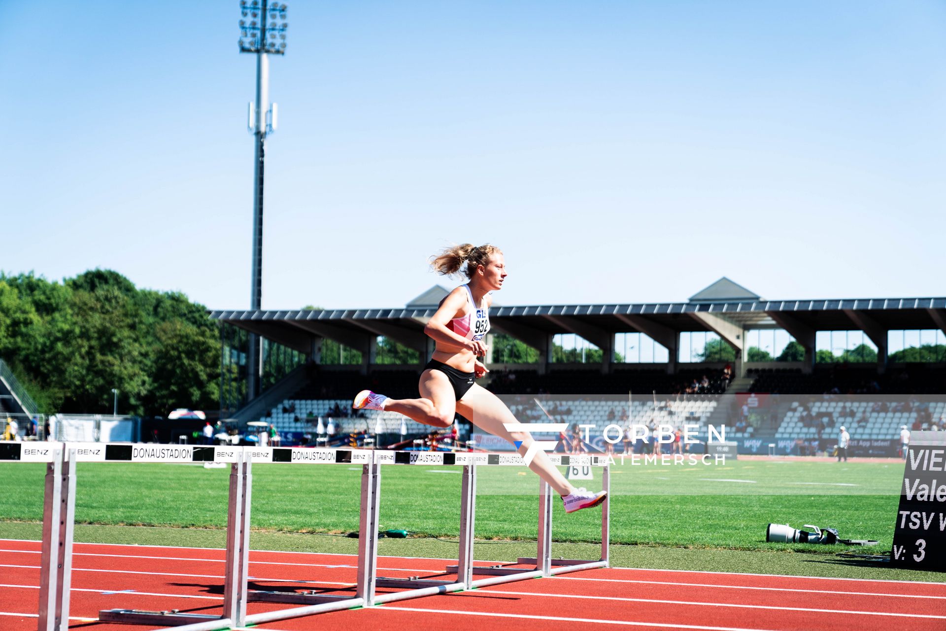 Vivienne Morgenstern (Dresdner SC 1898) am 16.07.2022 waehrend den deutschen Leichtathletik-Jugendmeisterschaften 2022 in Ulm