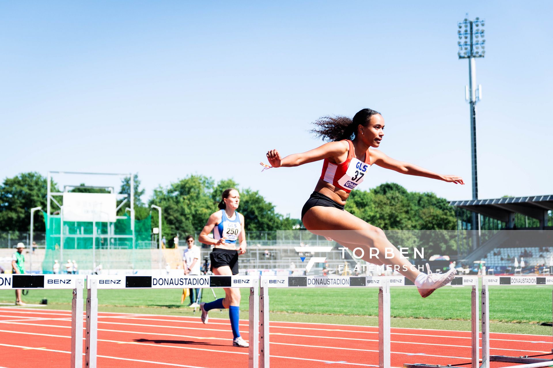 Anna Zittel (LG Region Karlsruhe) am 16.07.2022 waehrend den deutschen Leichtathletik-Jugendmeisterschaften 2022 in Ulm