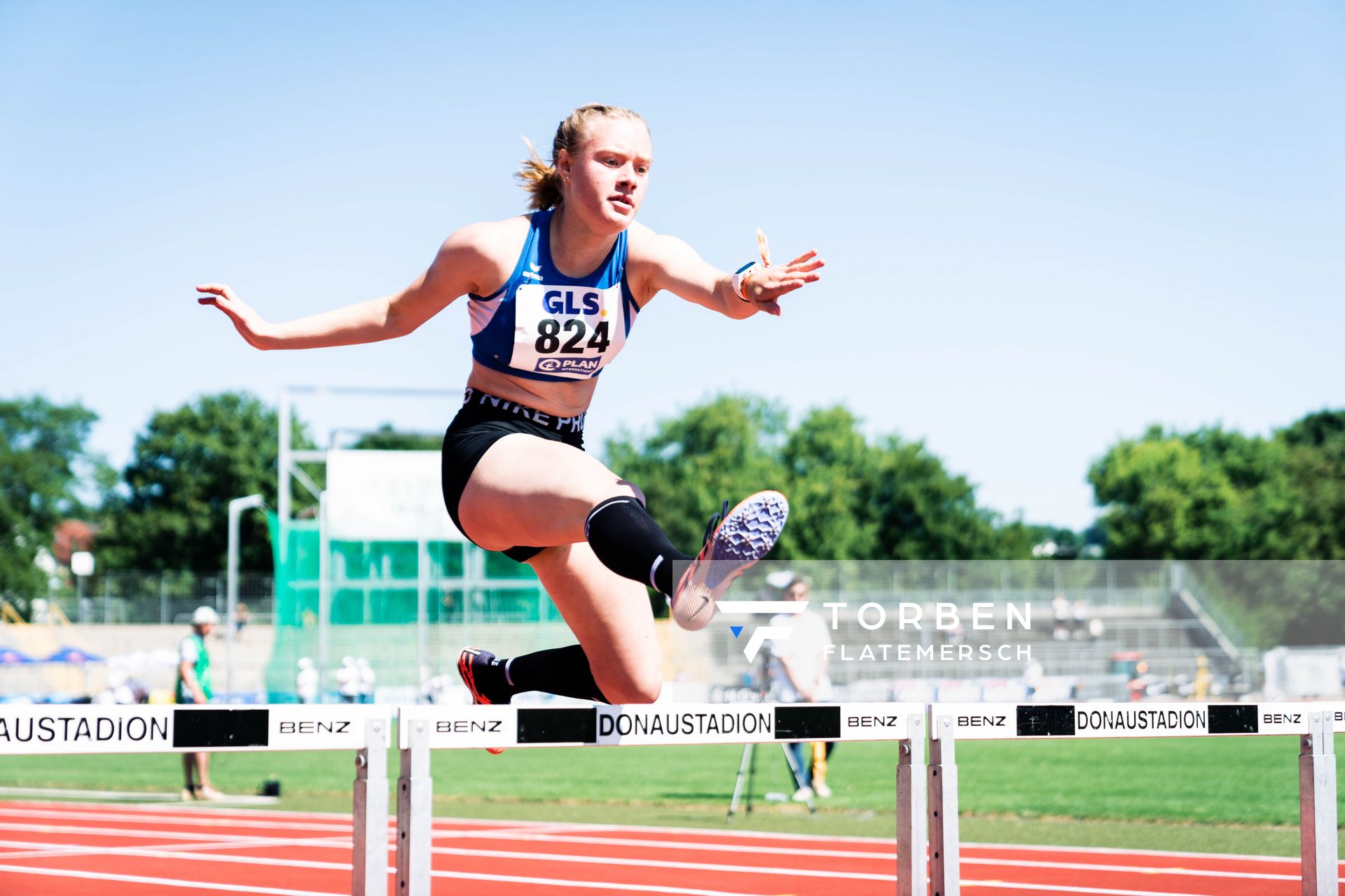 Marie Kux (MTV Luebeck) am 16.07.2022 waehrend den deutschen Leichtathletik-Jugendmeisterschaften 2022 in Ulm
