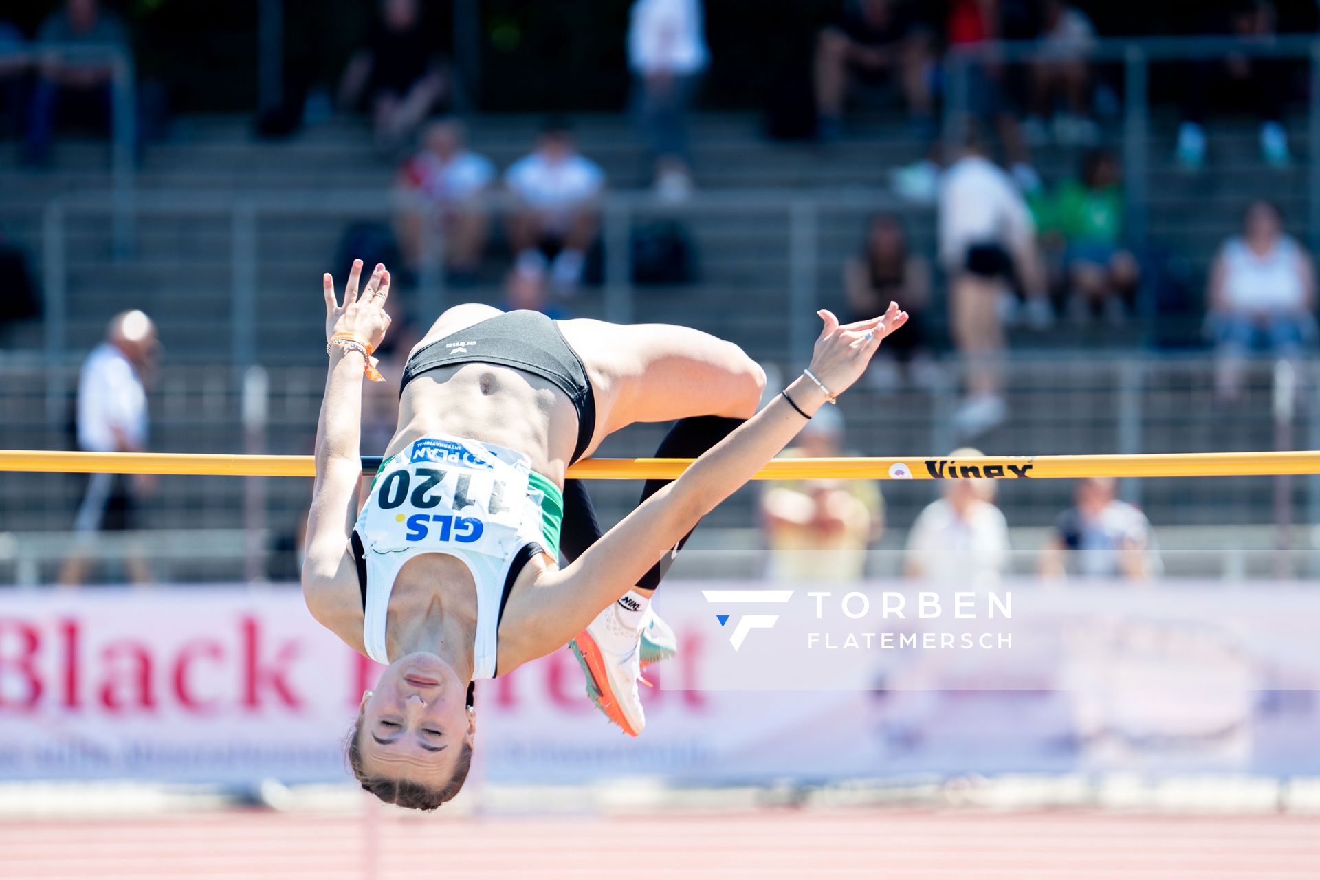 Joana Herrmann (SV Teuto Riesenbeck) im Hochsprung am 16.07.2022 waehrend den deutschen Leichtathletik-Jugendmeisterschaften 2022 in Ulm