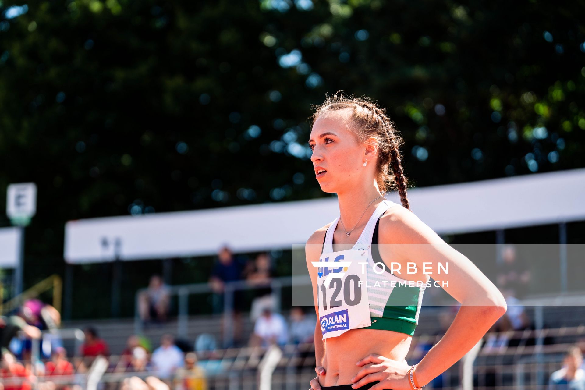 Joana Herrmann (SV Teuto Riesenbeck) im Hochsprung am 16.07.2022 waehrend den deutschen Leichtathletik-Jugendmeisterschaften 2022 in Ulm
