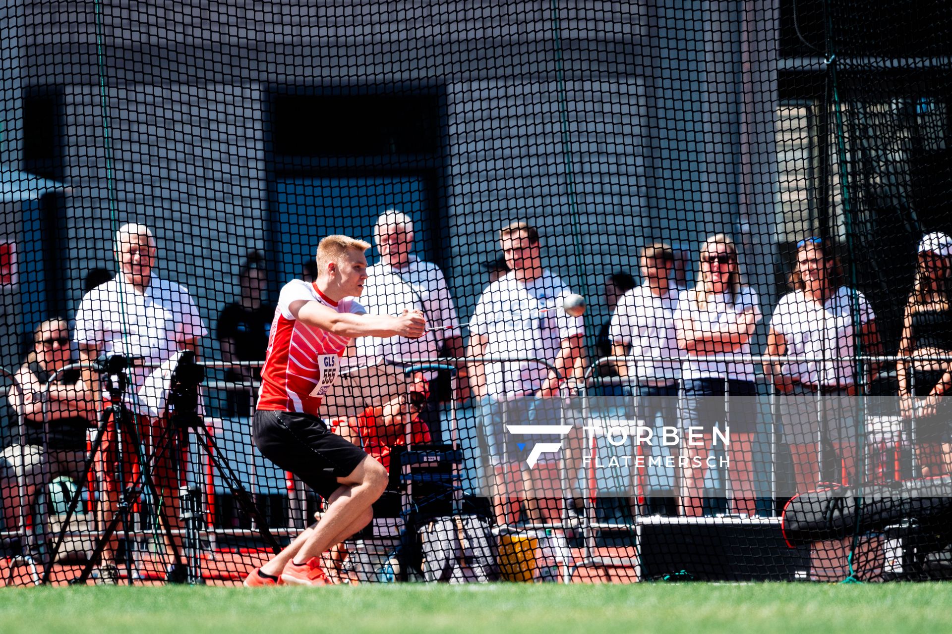 Lennart Hundertmark (Einbecker SV) beim Hammerwurf am 16.07.2022 waehrend den deutschen Leichtathletik-Jugendmeisterschaften 2022 in Ulm