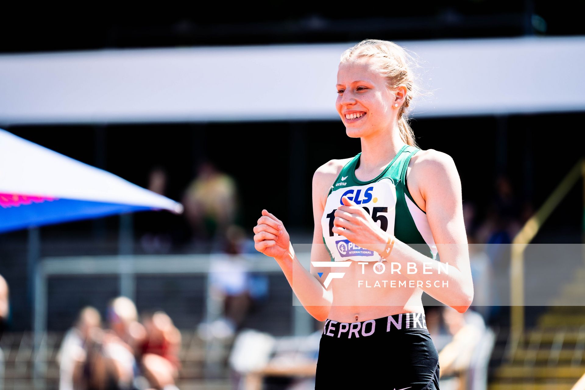 Johanna Goering (SV Salamander Kornwestheim) im Hochsprung am 16.07.2022 waehrend den deutschen Leichtathletik-Jugendmeisterschaften 2022 in Ulm