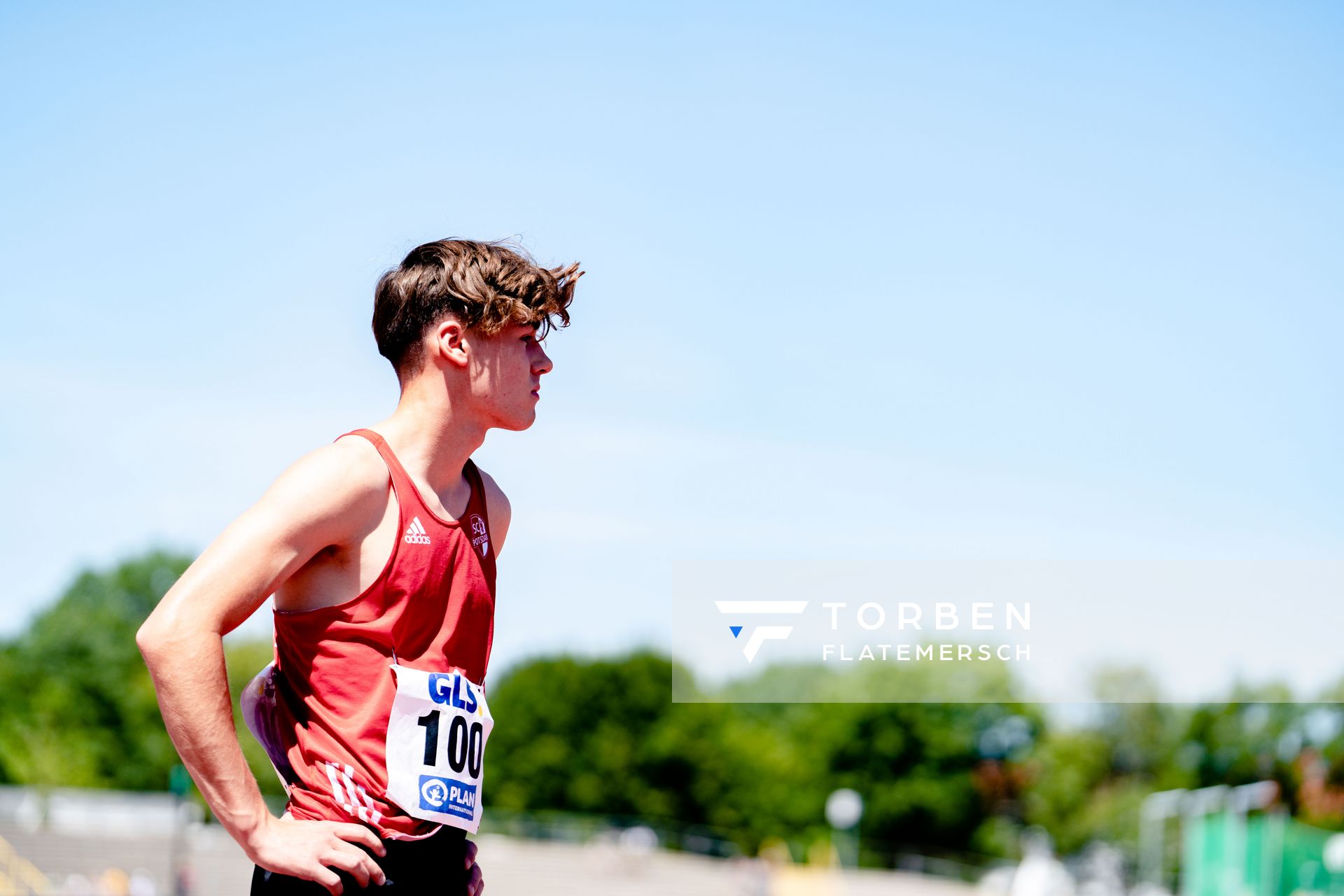 Melvin Schleicher (SC Potsdam) am 16.07.2022 waehrend den deutschen Leichtathletik-Jugendmeisterschaften 2022 in Ulm