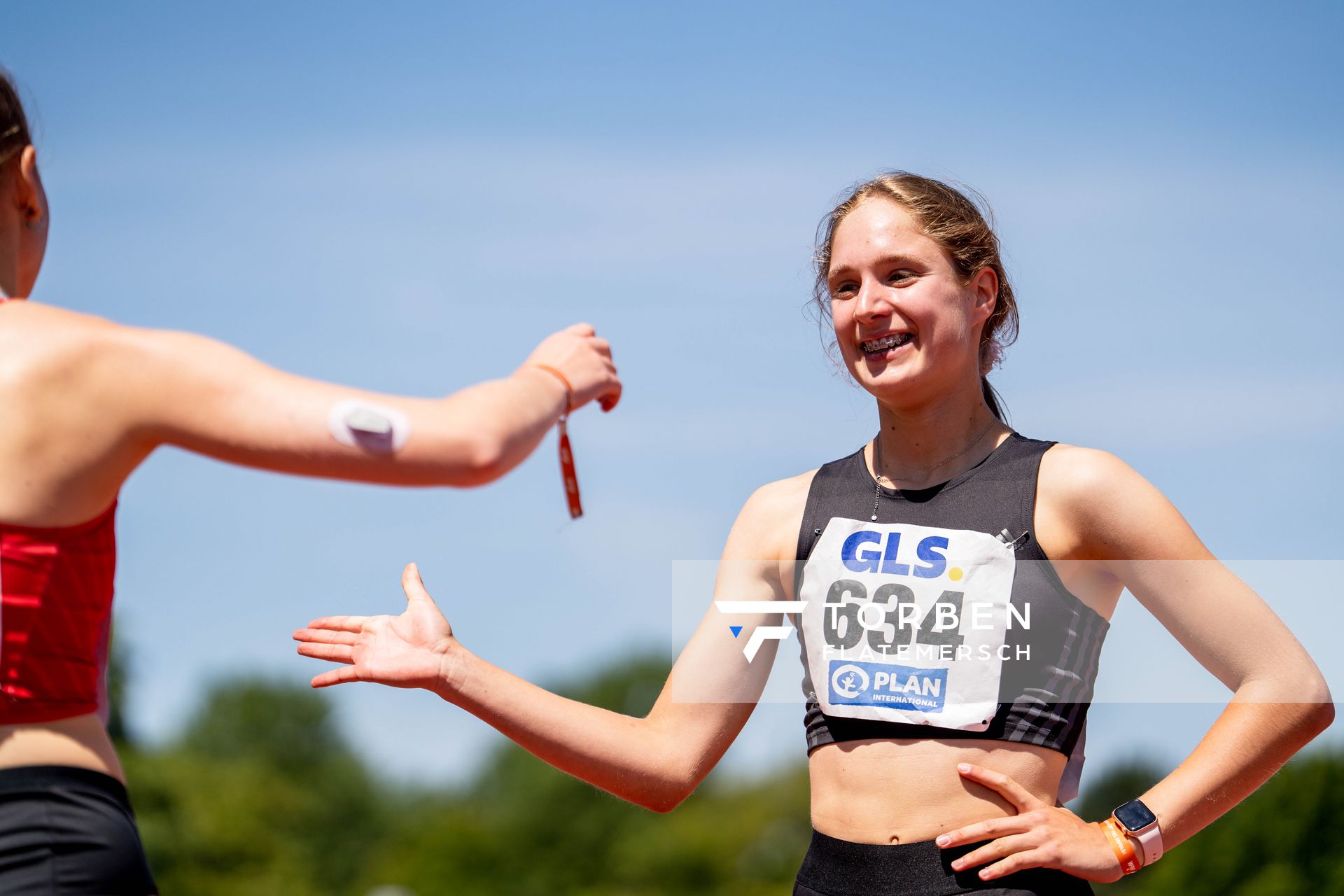 Anna Welz (TV Herkenrath) am 16.07.2022 waehrend den deutschen Leichtathletik-Jugendmeisterschaften 2022 in Ulm