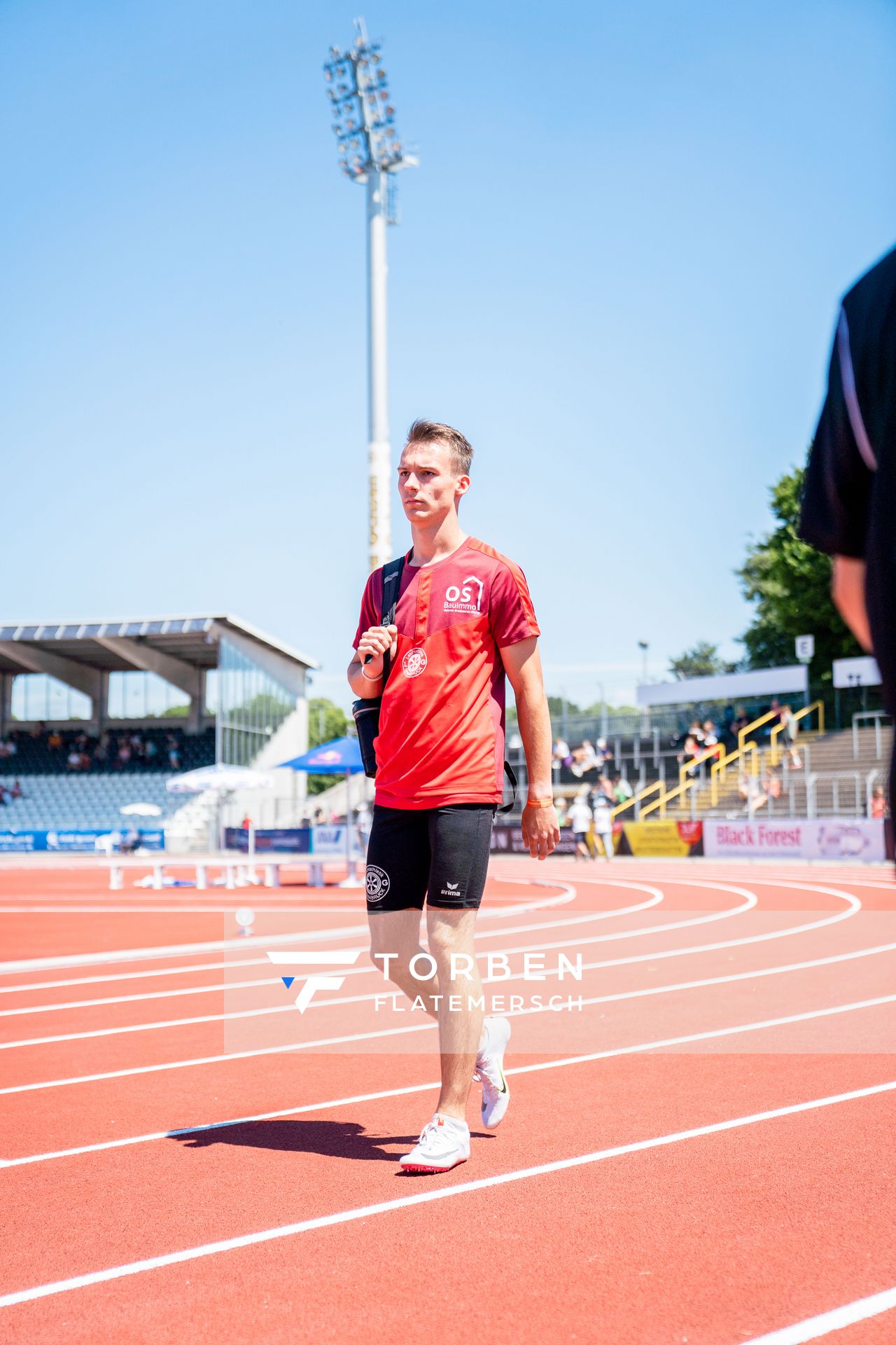Florian Kroll (LG Osnabrueck) am 16.07.2022 waehrend den deutschen Leichtathletik-Jugendmeisterschaften 2022 in Ulm