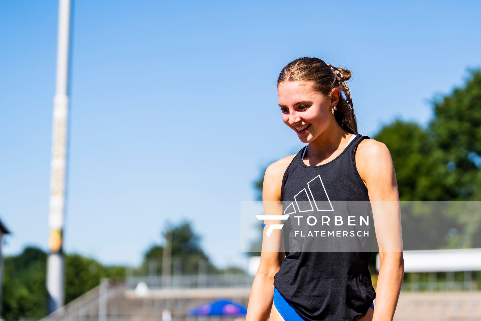 Mayleen Bartz (VfL Stade) am 16.07.2022 waehrend den deutschen Leichtathletik-Jugendmeisterschaften 2022 in Ulm