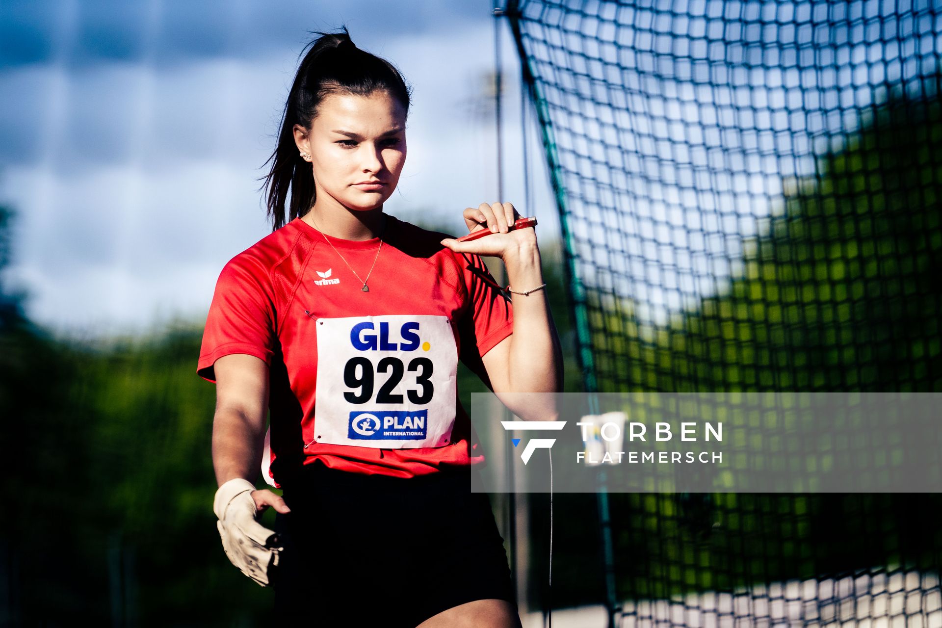 Marie Luise Fischer (SV Grossbardau) beim Hammerwurf am 16.07.2022 waehrend den deutschen Leichtathletik-Jugendmeisterschaften 2022 in Ulm