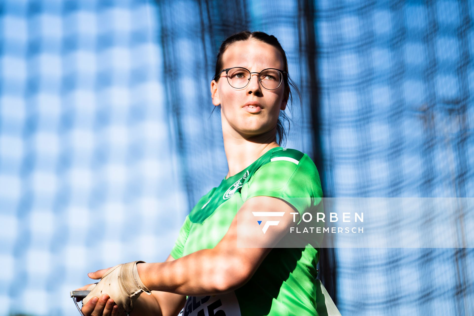 Johanne Plock-Girmann (SVG GW Bad Gandersheim) im Hammerwurf am 16.07.2022 waehrend den deutschen Leichtathletik-Jugendmeisterschaften 2022 in Ulm
