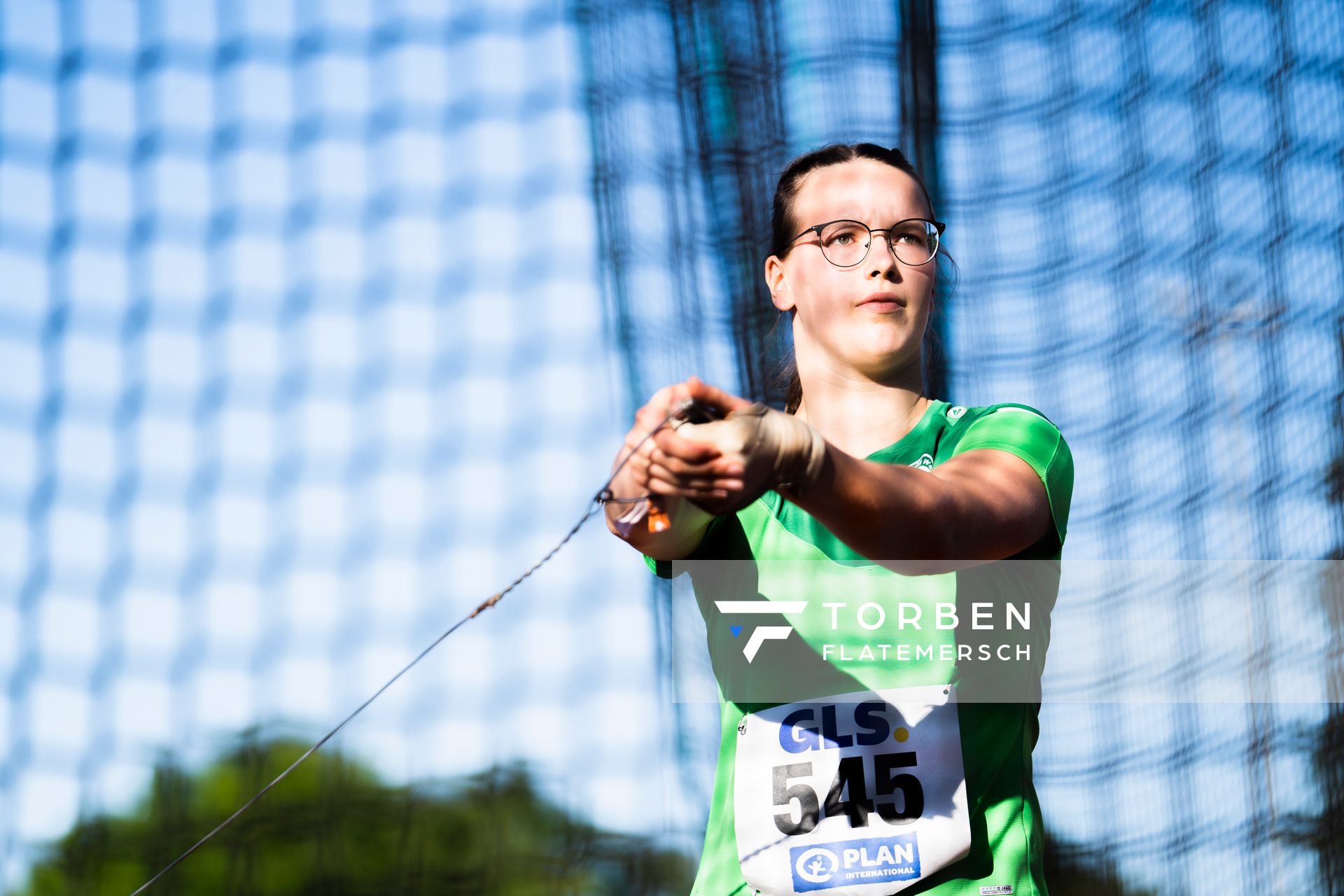 Johanne Plock-Girmann (SVG GW Bad Gandersheim) im Hammerwurf am 16.07.2022 waehrend den deutschen Leichtathletik-Jugendmeisterschaften 2022 in Ulm