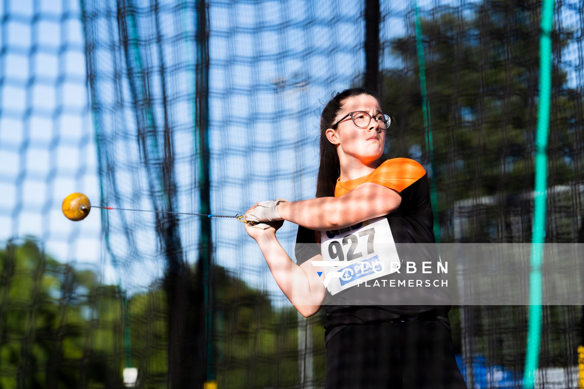 Zoe Niemann (TSV Kitzscher) im Hammerwurf am 16.07.2022 waehrend den deutschen Leichtathletik-Jugendmeisterschaften 2022 in Ulm