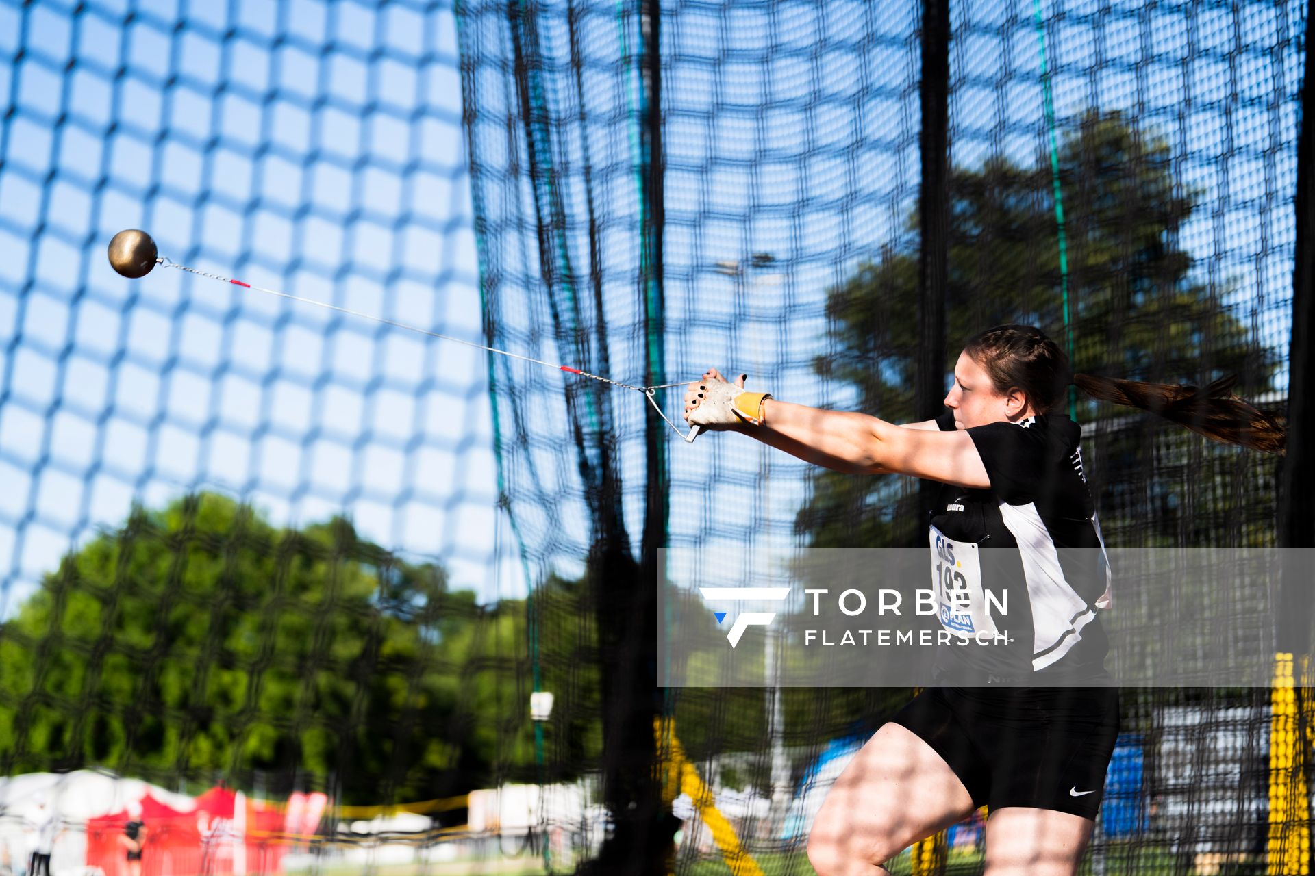 Laura Putbrese (Neukoellner SF) im Hammerwurf am 16.07.2022 waehrend den deutschen Leichtathletik-Jugendmeisterschaften 2022 in Ulm