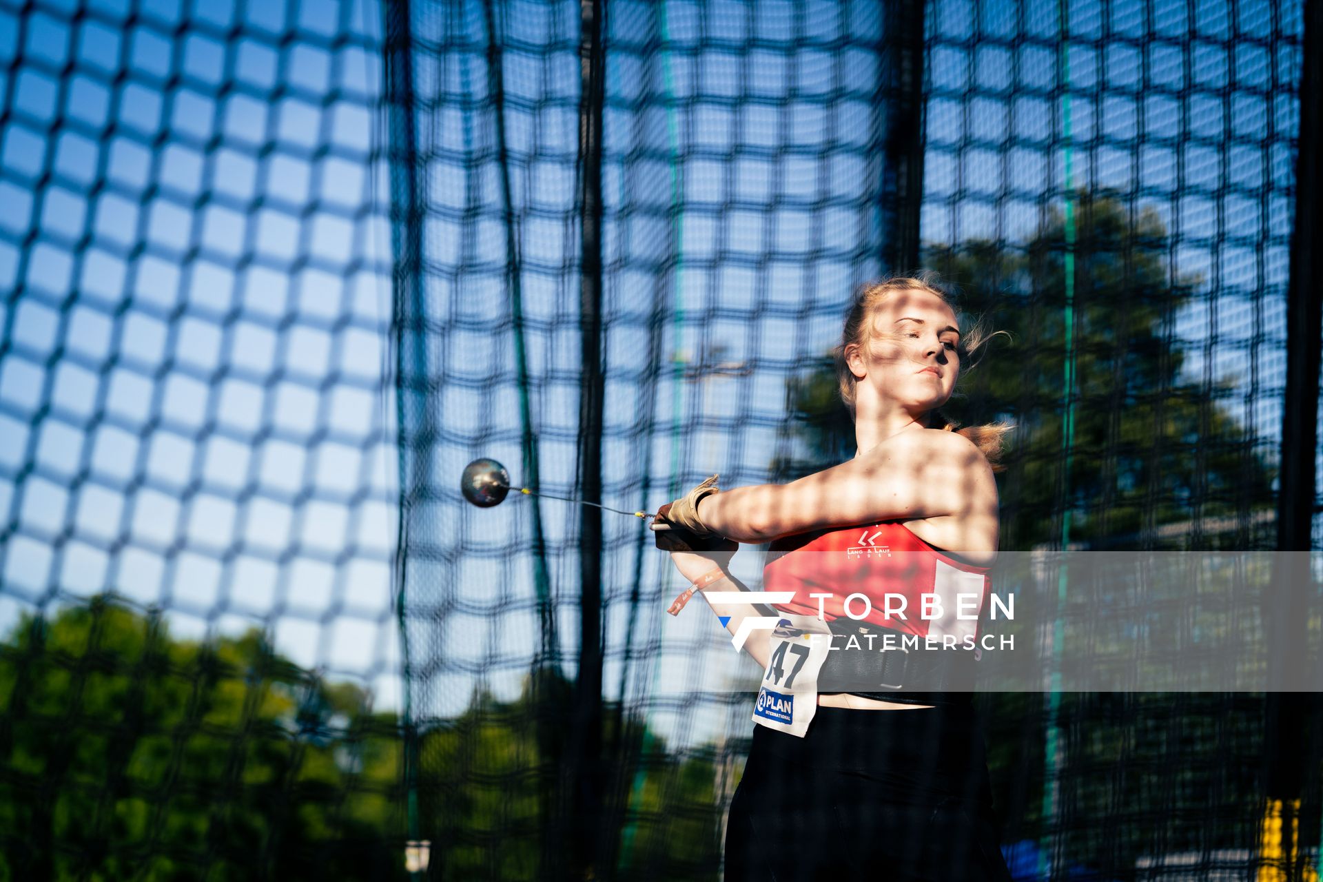 Flora Rustemeyer (LG Nord Berlin)16.07.2022 waehrend den deutschen Leichtathletik-Jugendmeisterschaften 2022 in Ulm