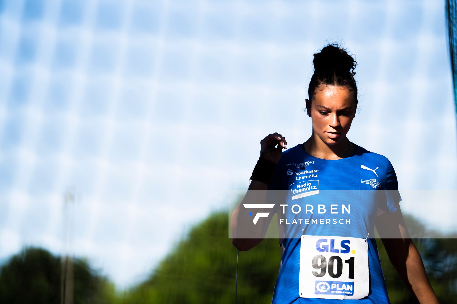 Jada Julien (LAC Erdgas Chemnitz) im Hammerwurf am 16.07.2022 waehrend den deutschen Leichtathletik-Jugendmeisterschaften 2022 in Ulm