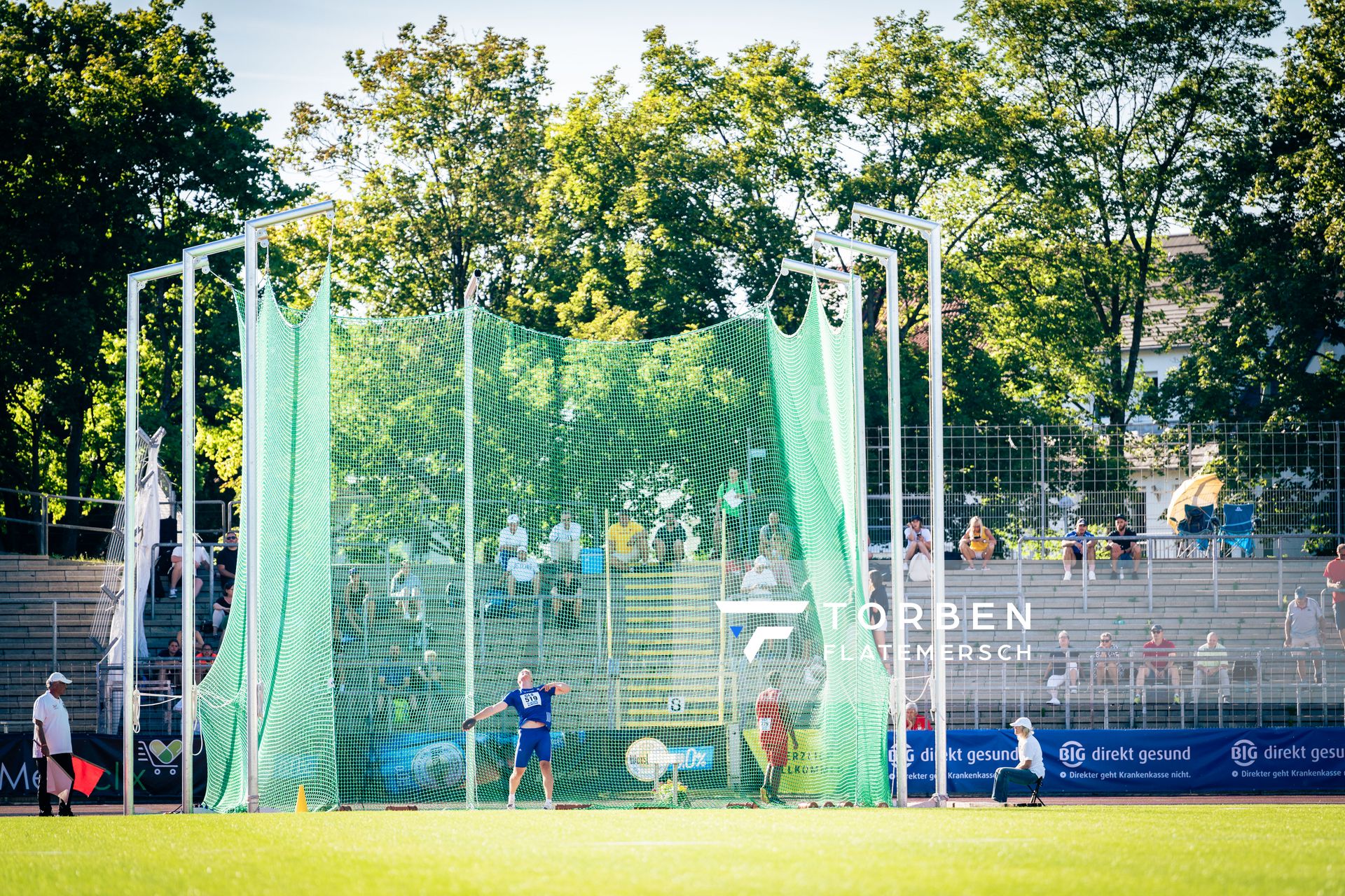 Ole Mehlberg (SC Neubrandenburg) beim Diskuswurf am 16.07.2022 waehrend den deutschen Leichtathletik-Jugendmeisterschaften 2022 in Ulm