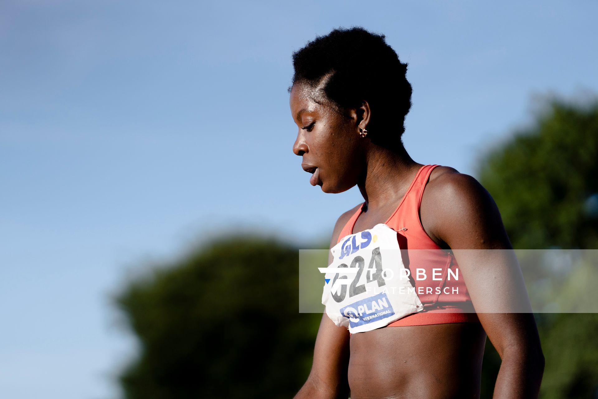 Fortuna Ornella Nkengue (MTV Wittmund) am 16.07.2022 waehrend den deutschen Leichtathletik-Jugendmeisterschaften 2022 in Ulm
