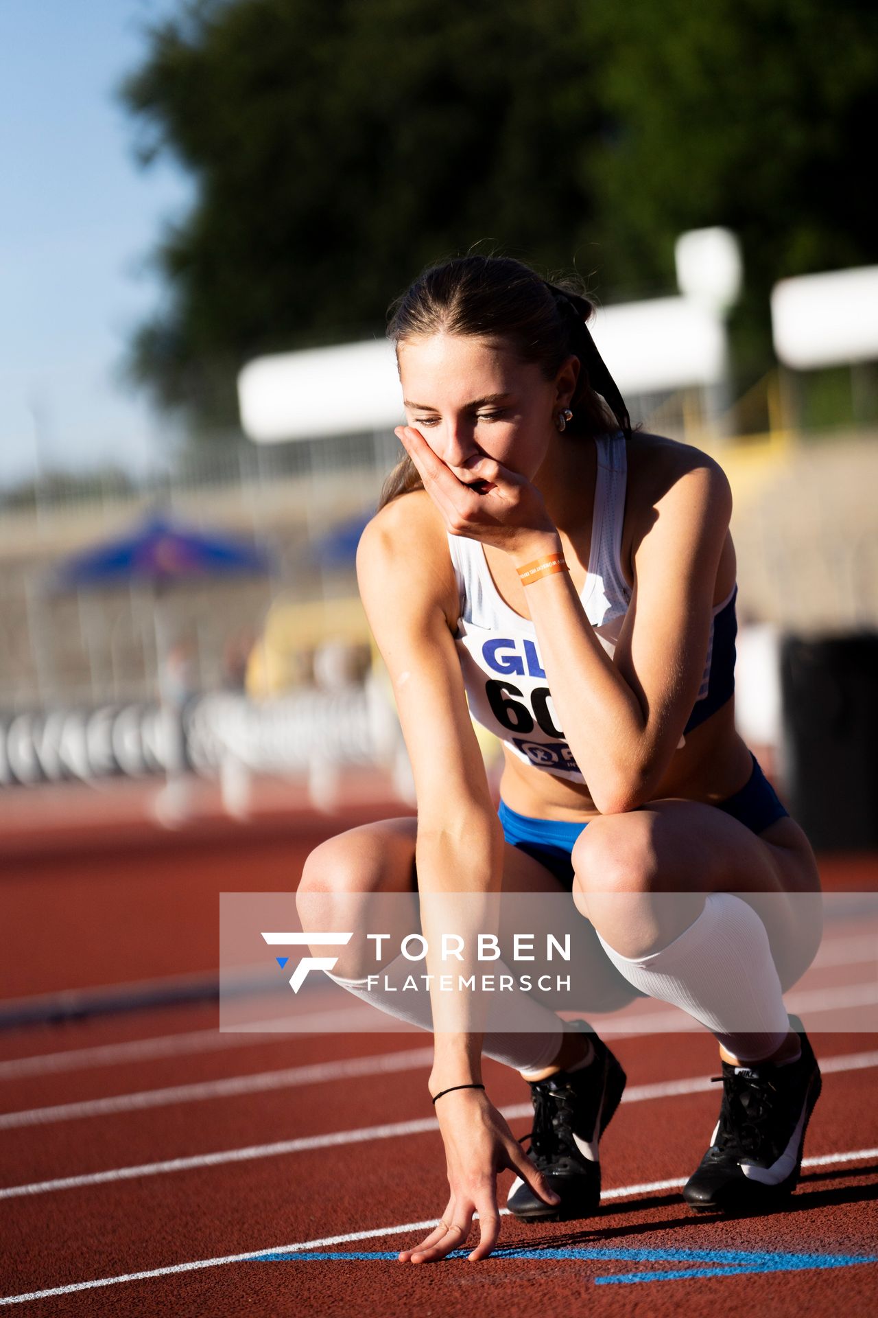 Mayleen Bartz (VfL Stade) nach dem 100m Huerden Finale am 16.07.2022 waehrend den deutschen Leichtathletik-Jugendmeisterschaften 2022 in Ulm