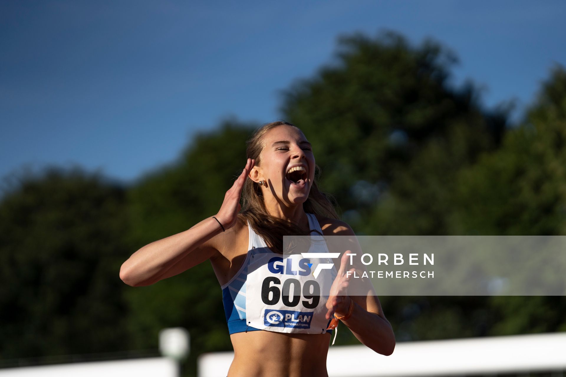 Mayleen Bartz (VfL Stade) am 16.07.2022 waehrend den deutschen Leichtathletik-Jugendmeisterschaften 2022 in Ulm